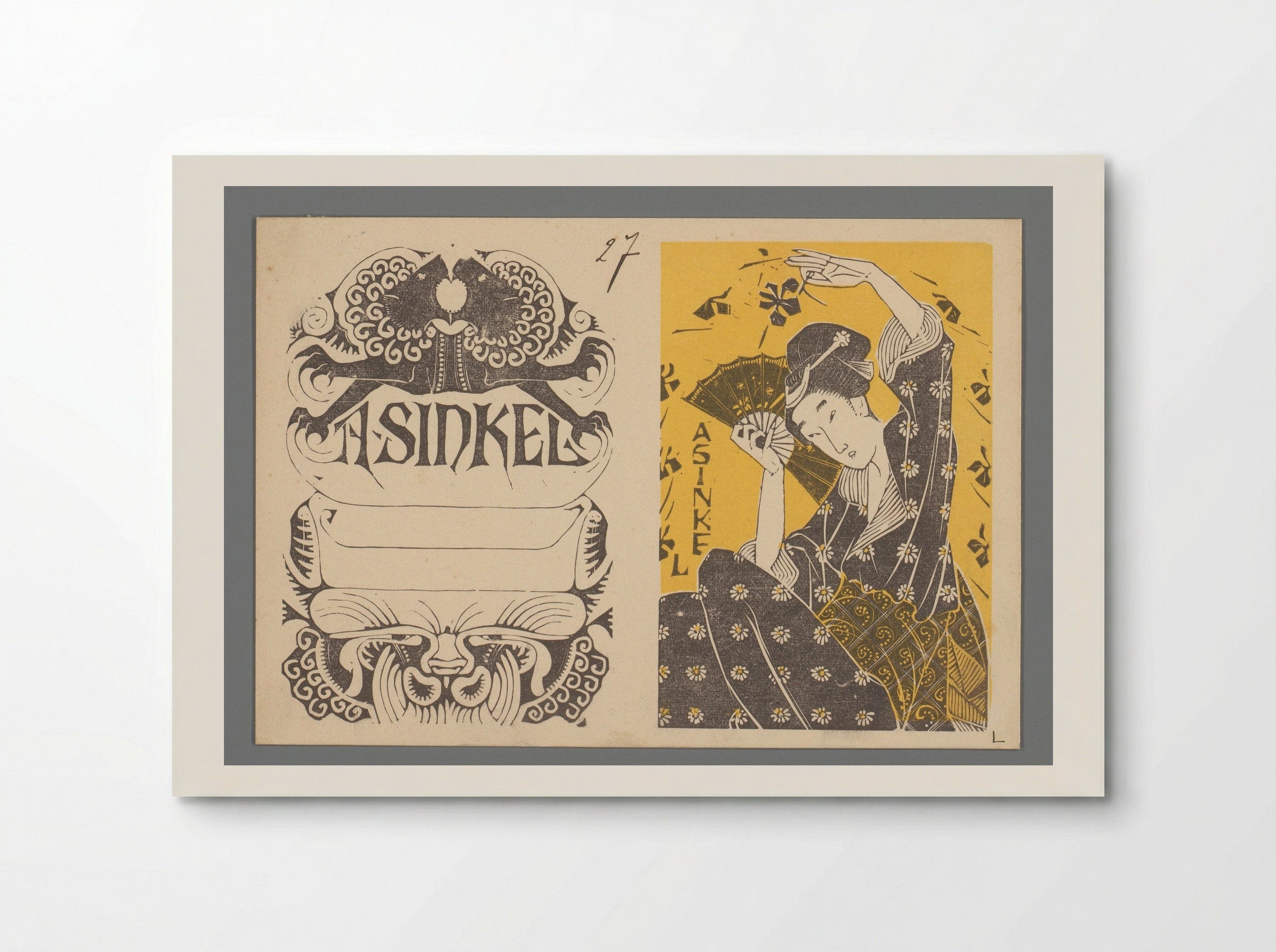 Etiket van A. Sinkel - Mathieu Lauweriks - Poster