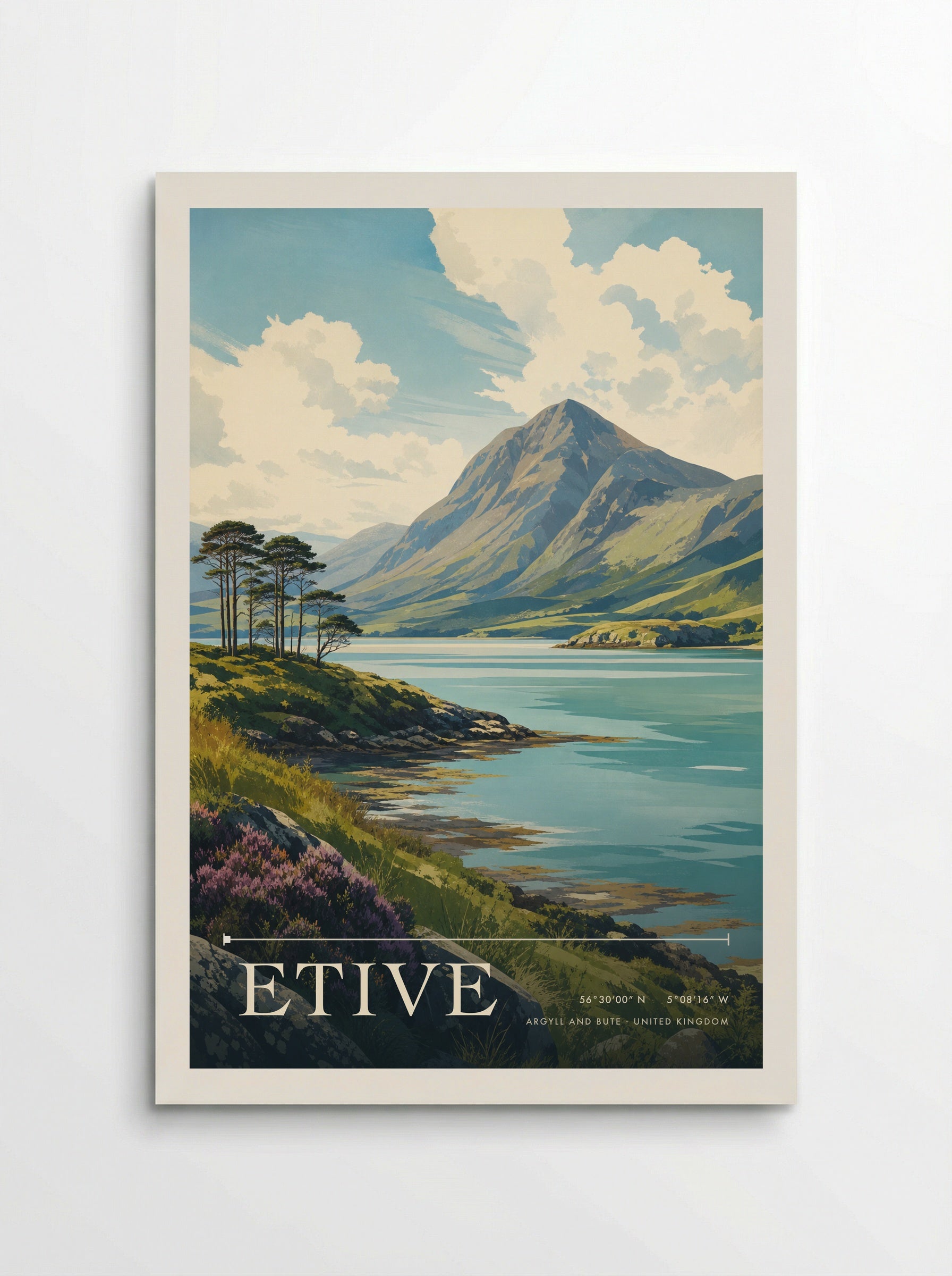 Etive Argyll and Bute United Kingdom Travel Poster - Poster