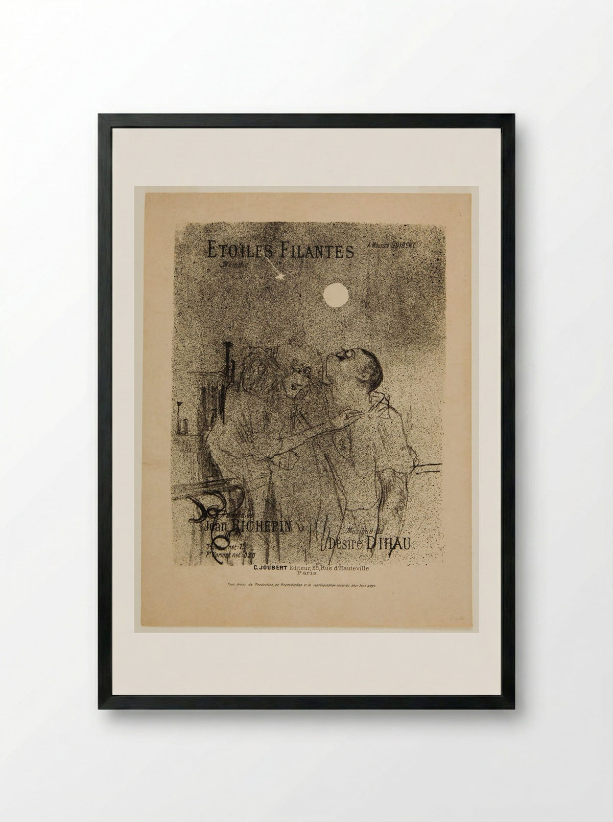 Etoiles Filantes - Henri de Toulouse-Lautrec - Framed Print Black