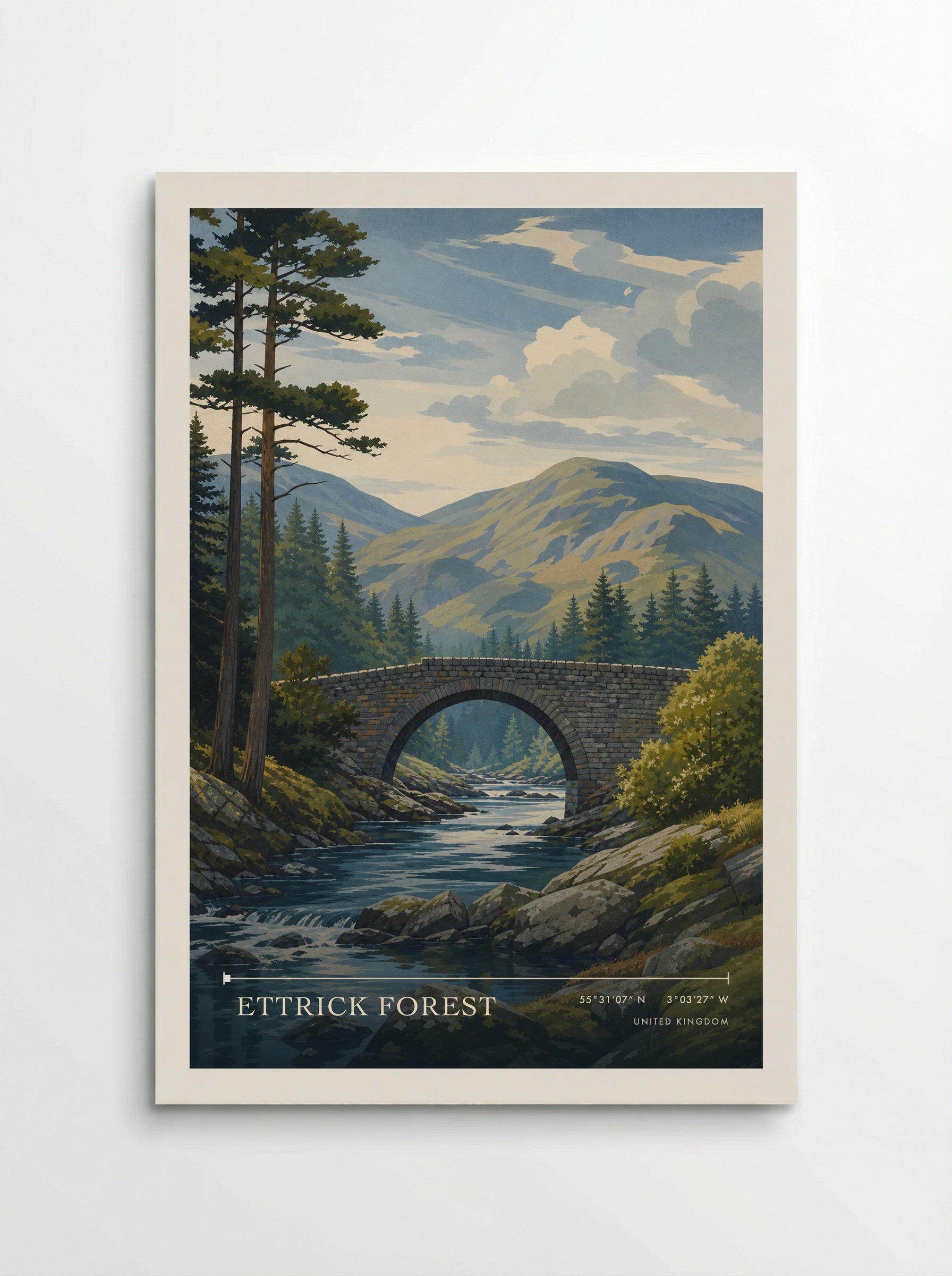 Ettrick Forest United Kingdom Travel Poster - Poster