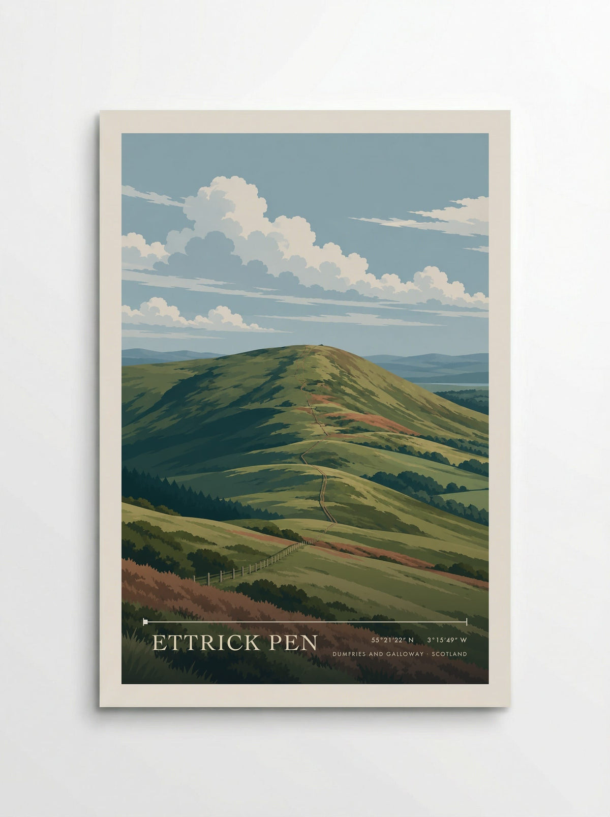 Ettrick Pen, Dumfries and Galloway | Travel Poster - Poster