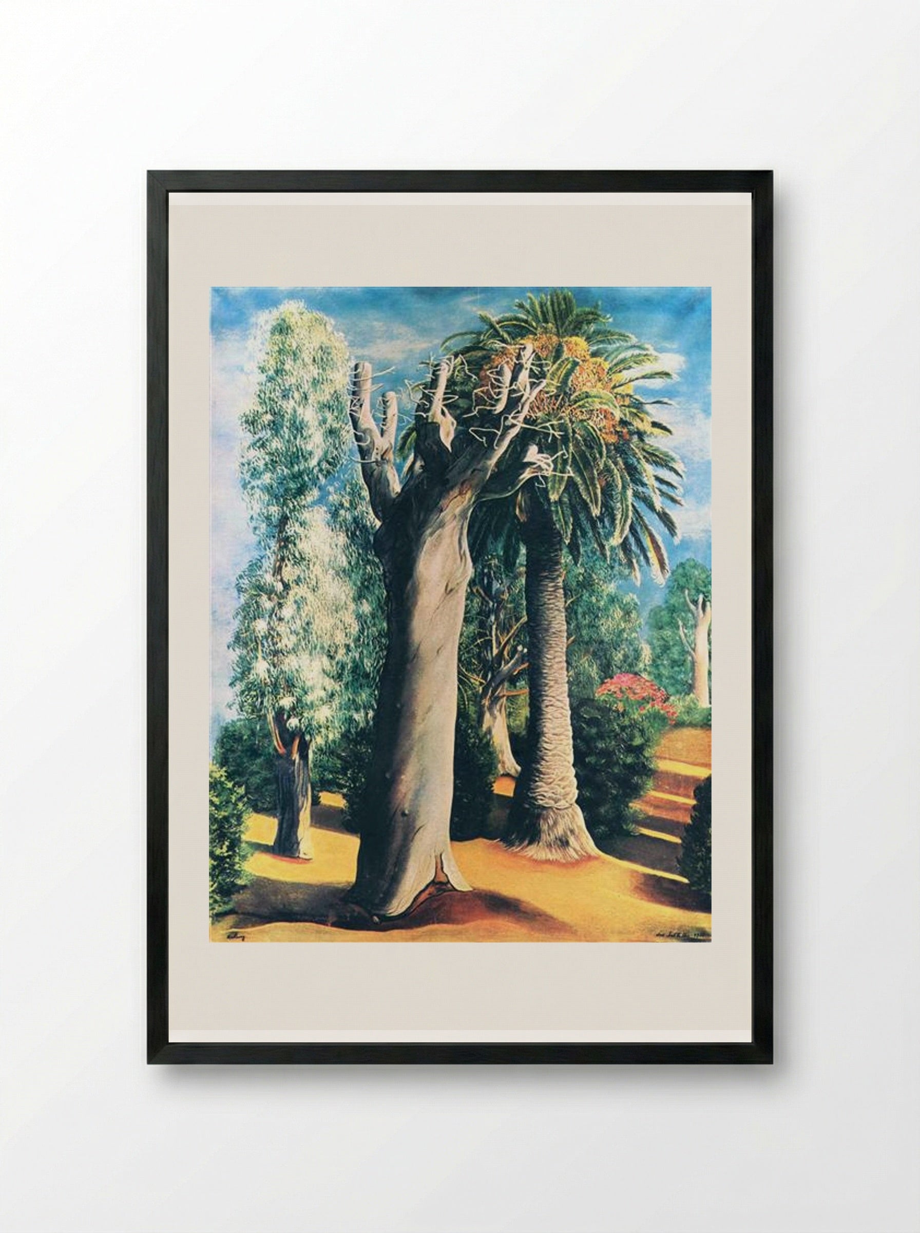 Eucalyptus and Palm - Moïse Kisling - Framed Print Black