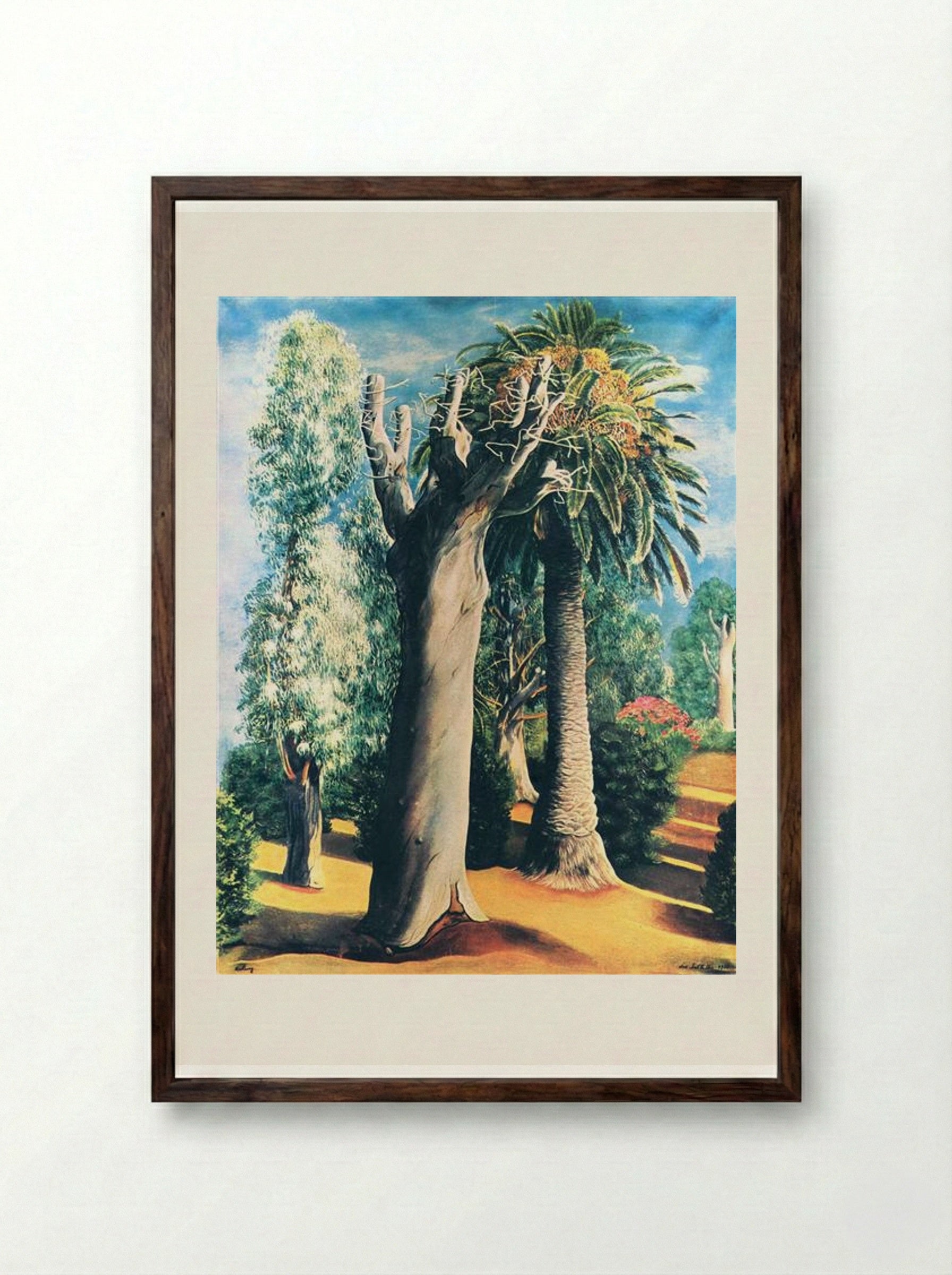 Eucalyptus and Palm - Moïse Kisling - Framed Print Dark Wood
