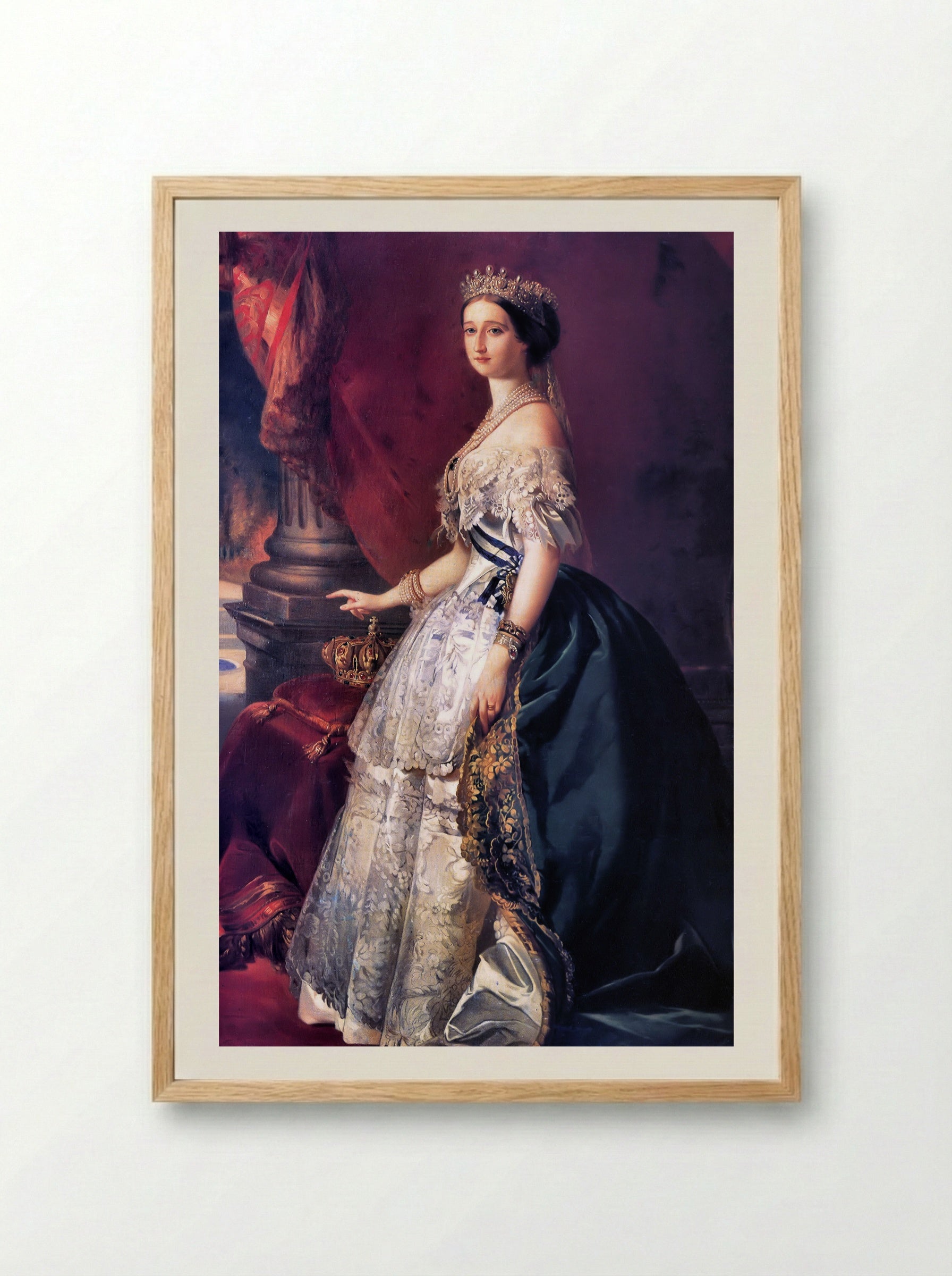 Eugénie de Montijo, Empress of France - Franz Xaver Winterhalter - Framed Print Wood