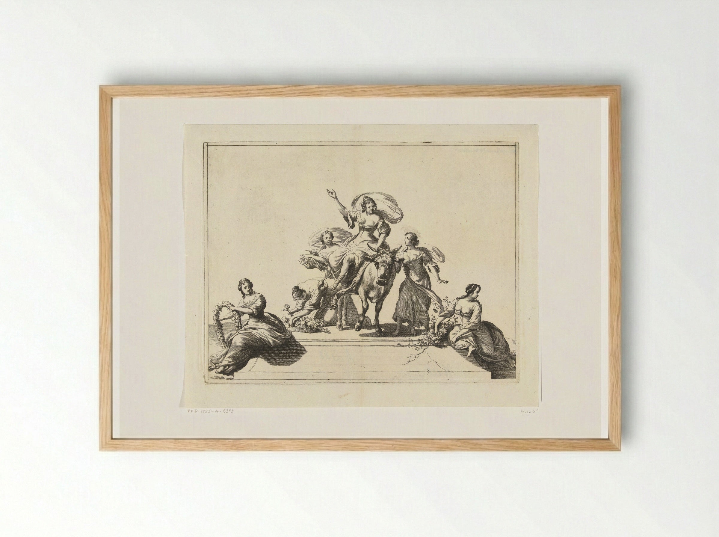 Europa and the Bull - Abraham Bloteling - Framed Print Wood