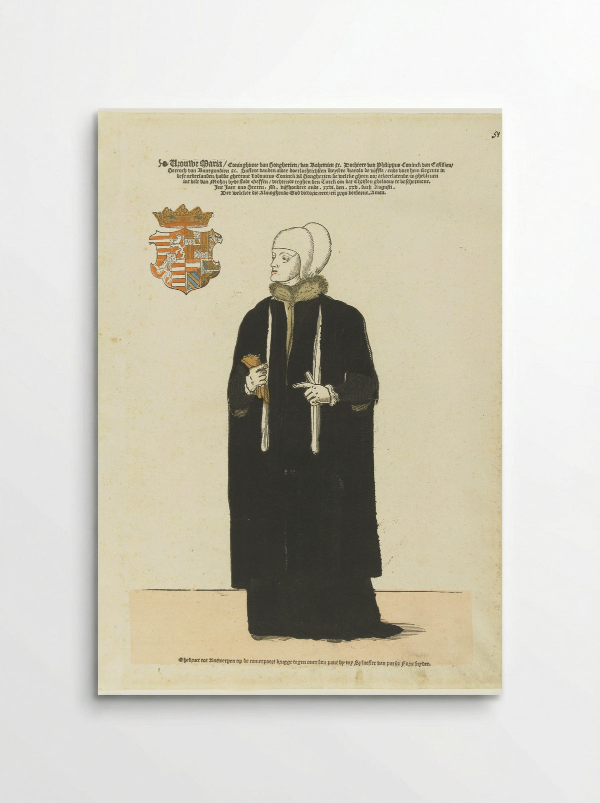 Europese vorsten (Mary of Hungary) - Sylvester van Parijs - Poster