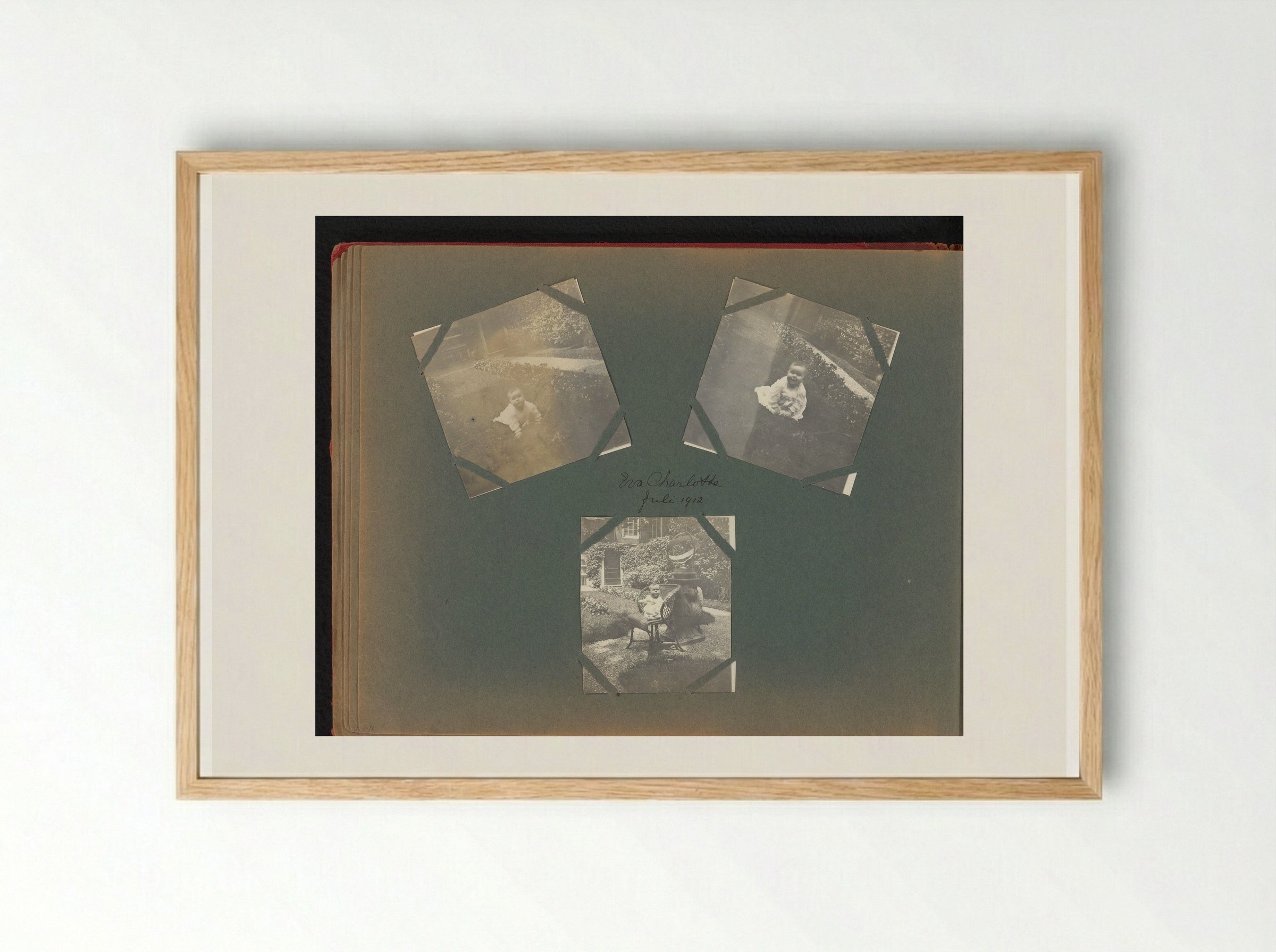 Eva Boelen in the Garden of Keizersgracht 756 - Charlotte Alida Boelen-Matthes - Framed Print Wood
