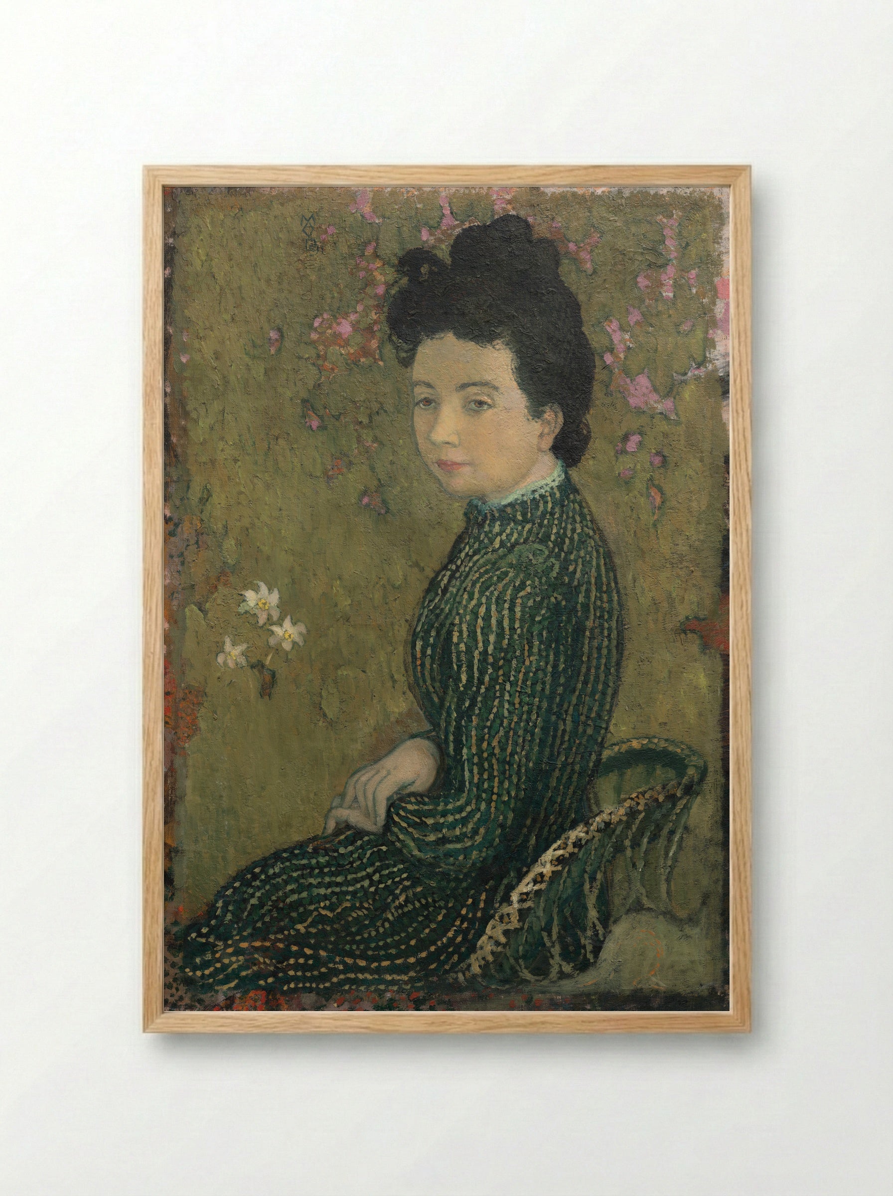 Eva Meurier in a Green Dress - Maurice Denis - Framed Print Wood