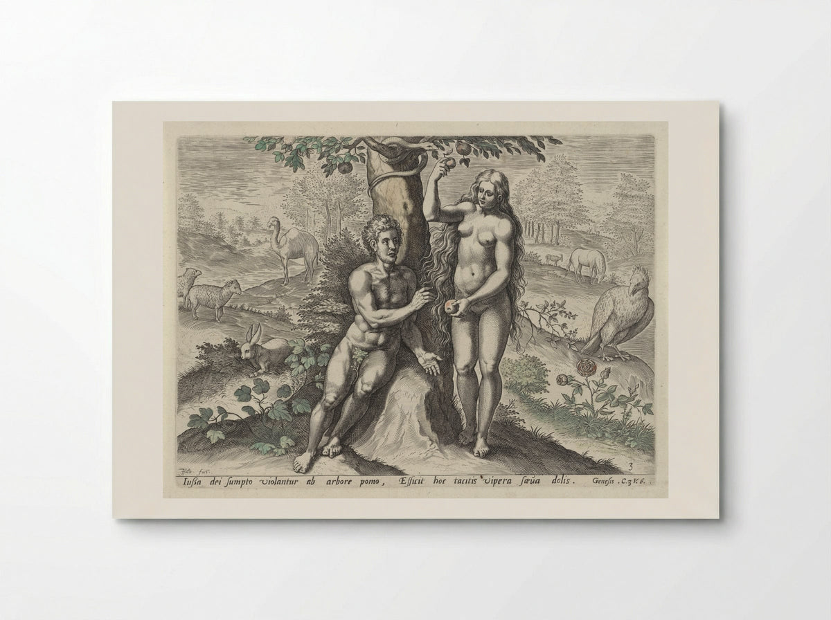 Eva verleidt Adam - Claes Jansz. Visscher (II) - Poster