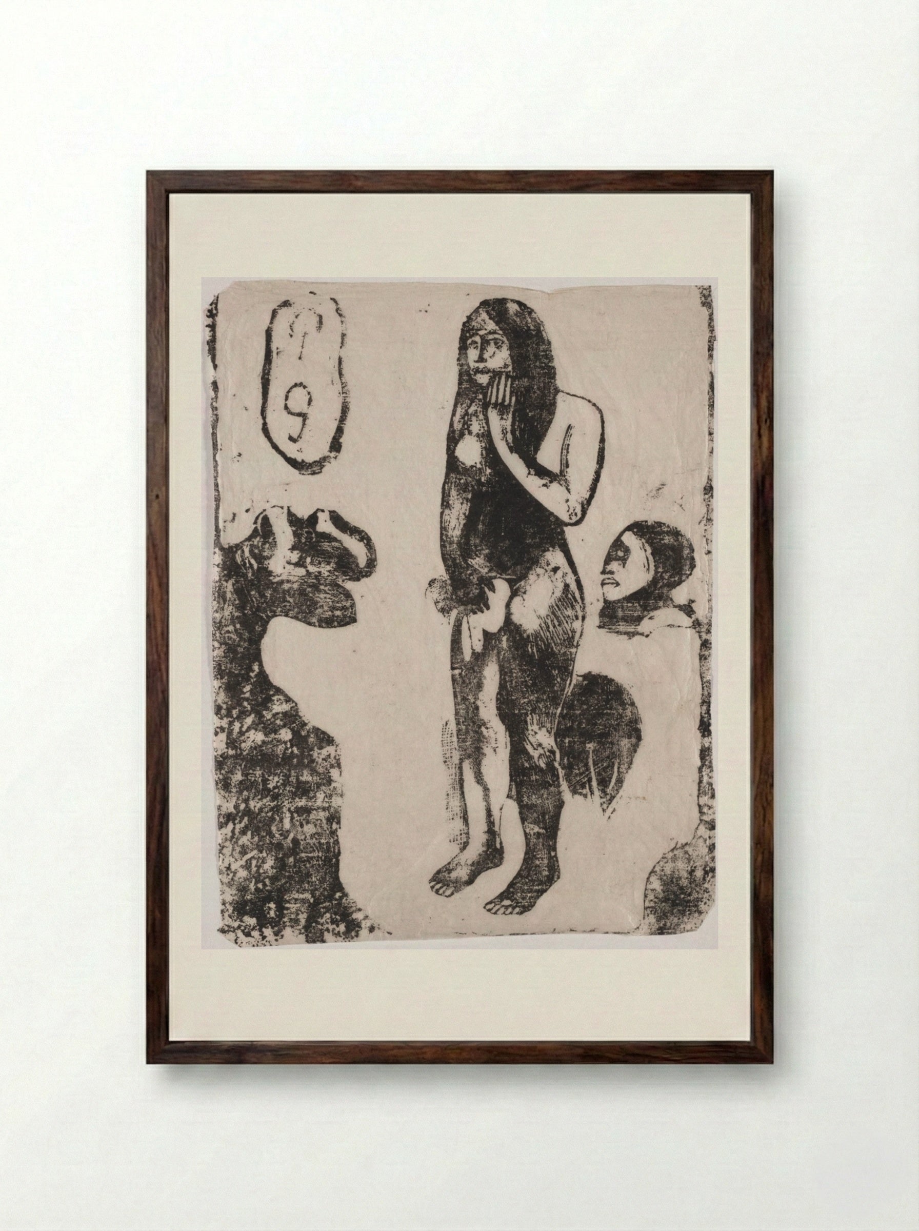 Eve - Paul Gauguin - Framed Print Dark Wood