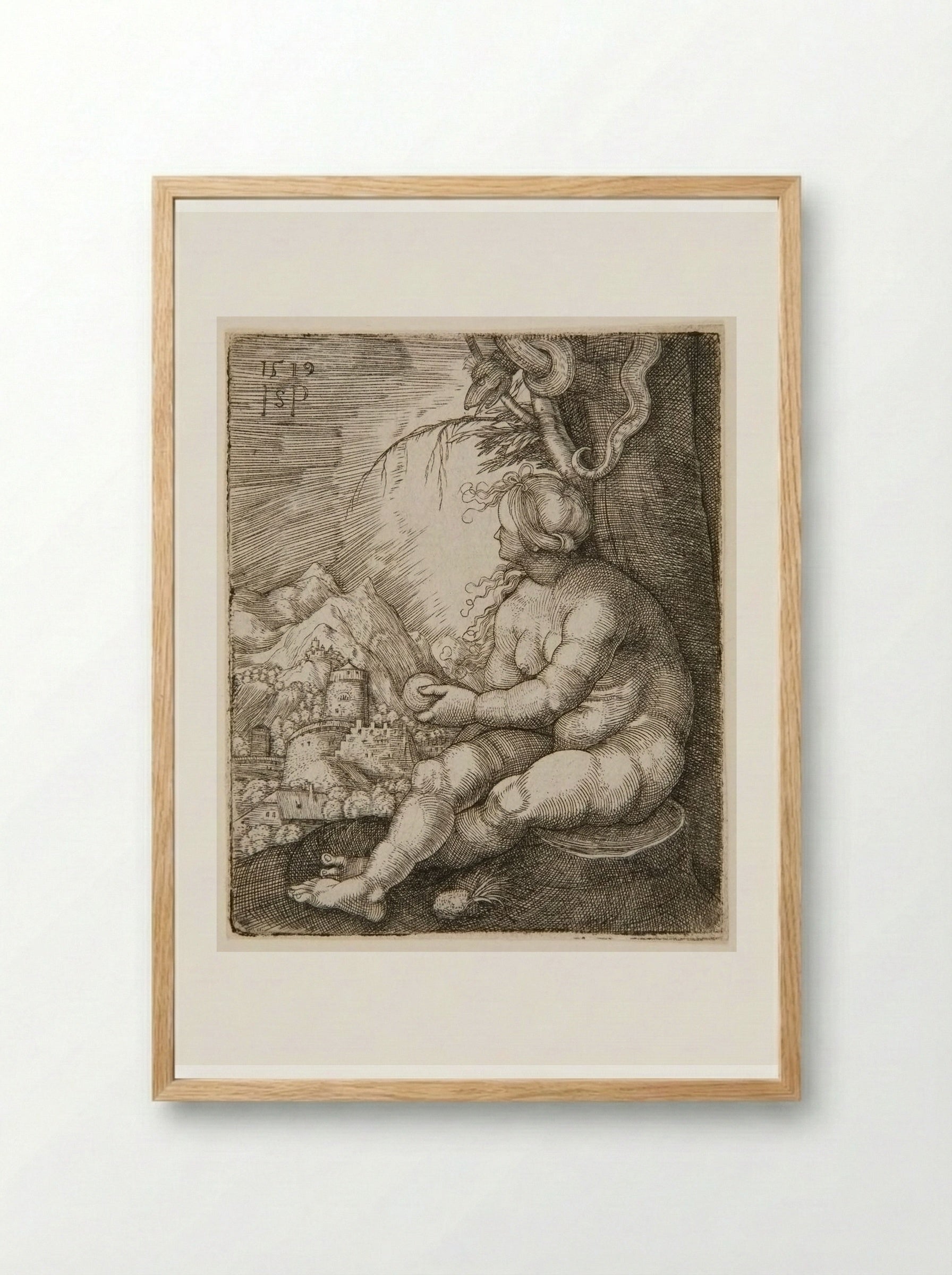 Eve - Sebald Beham - Framed Print Wood