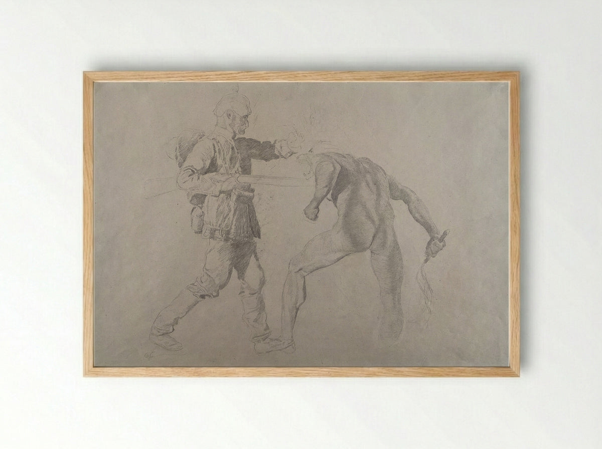 Even if the World is Full of Devils - Otto Greiner - Framed Print Wood