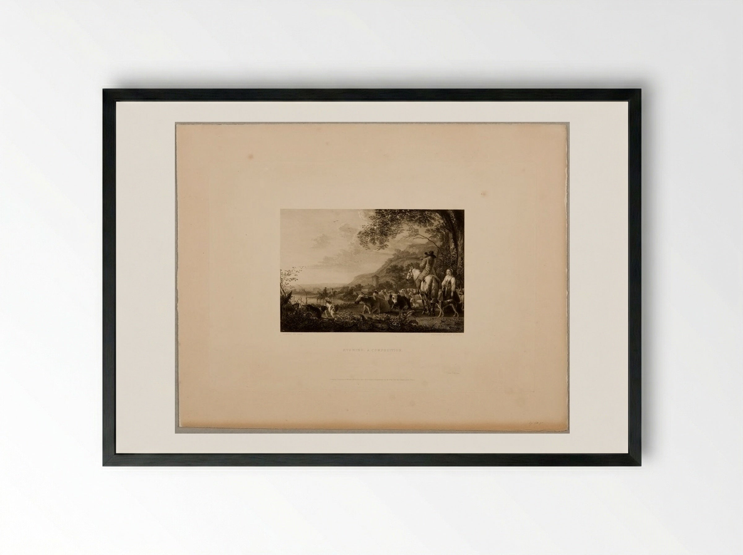 Evening, A Composition - Edward Goodall - Framed Print Black