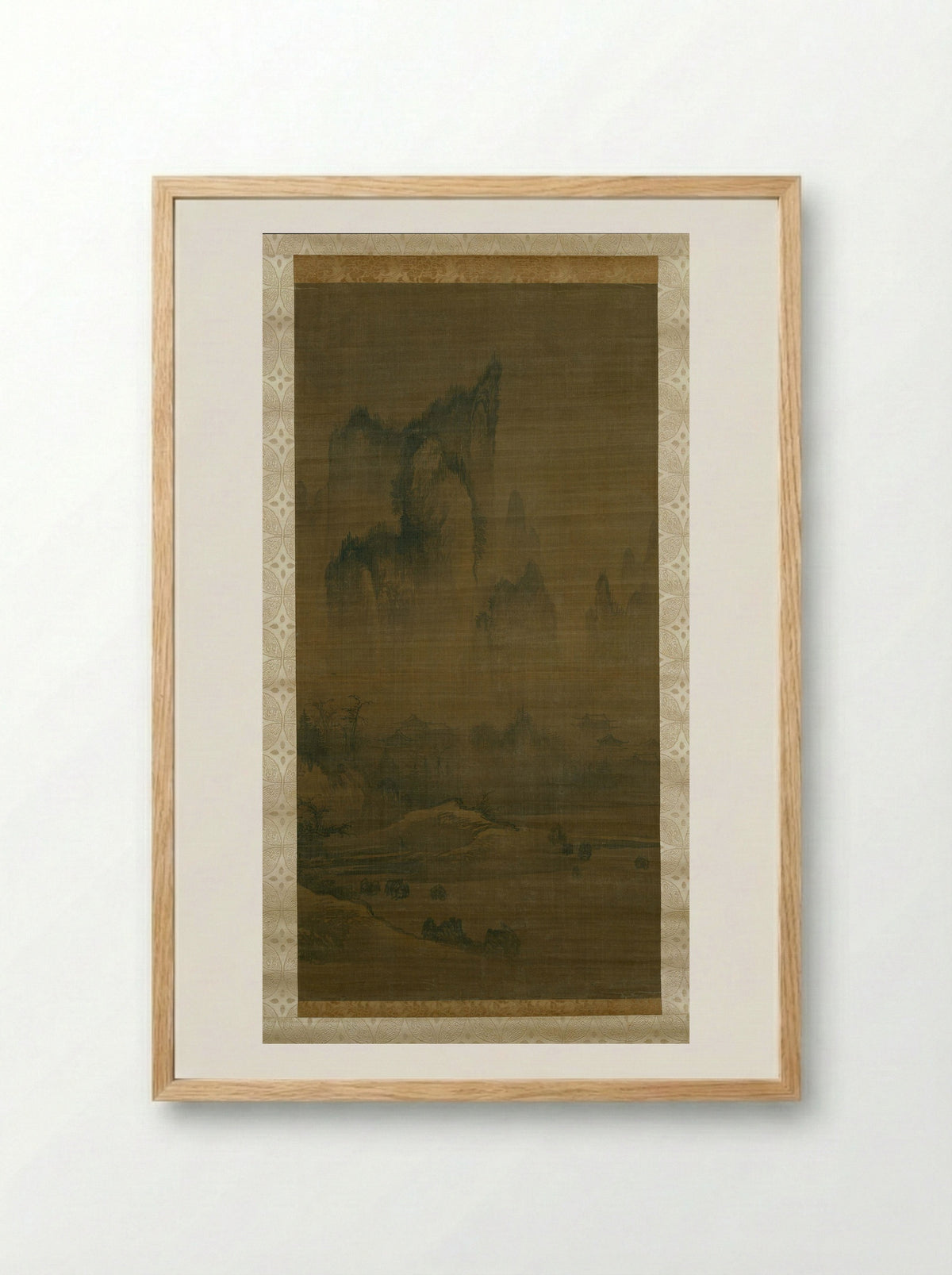 Evening Bell from Mist-Shrouded Temple - An Gyeon - Framed Print Wood