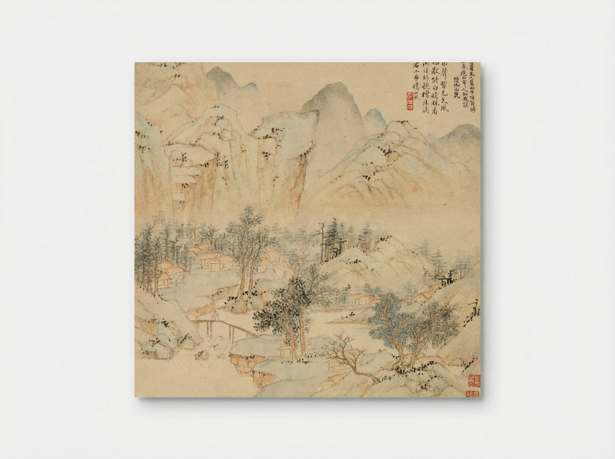 Evening Bell from a Mist-Enshrouded Temple - Liu Yanchong - Poster
