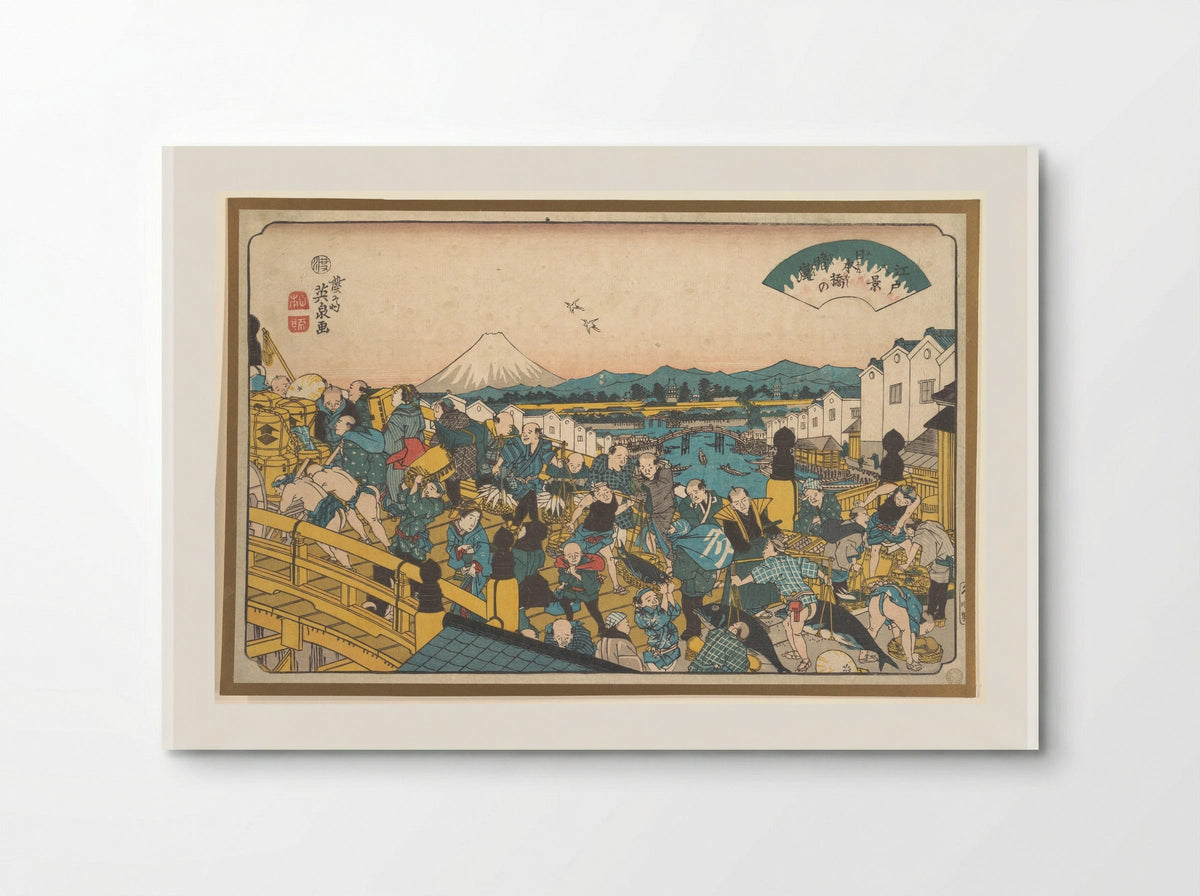 Evening Glow at Nihonbashi - Keisai Eisen - Poster