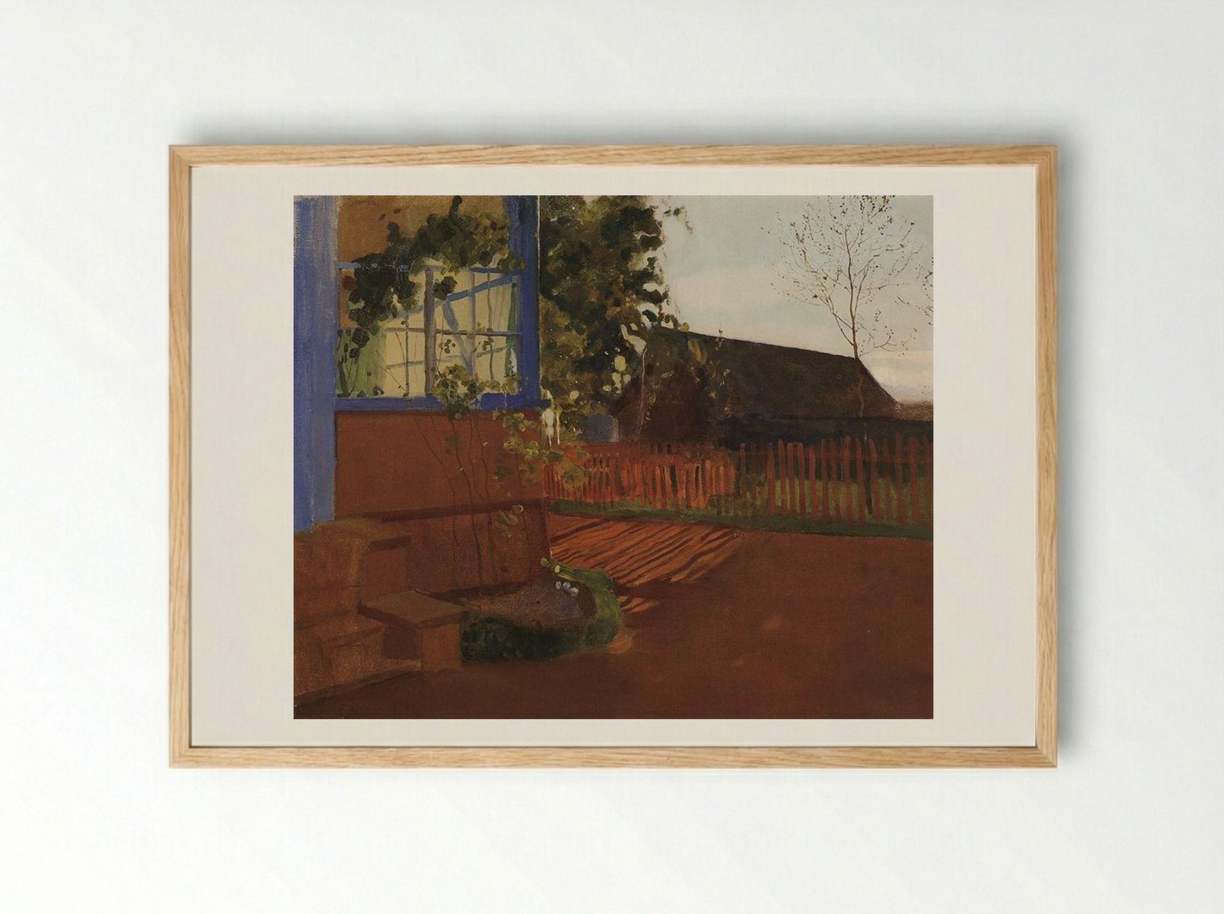 Evening Landscape - Konstantin Somov - Framed Print Wood