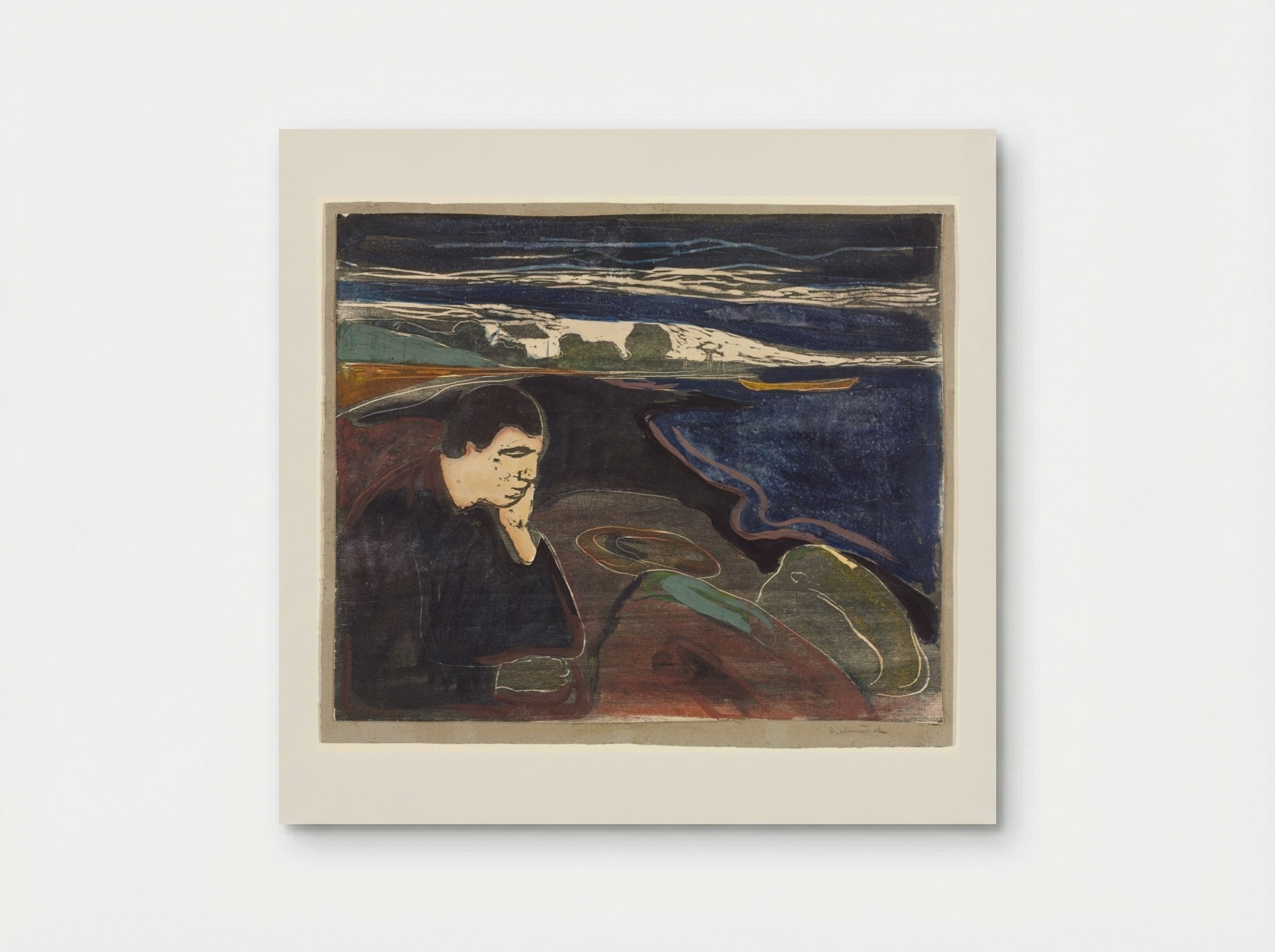 Evening, Melancholy I - Edvard Munch - Poster