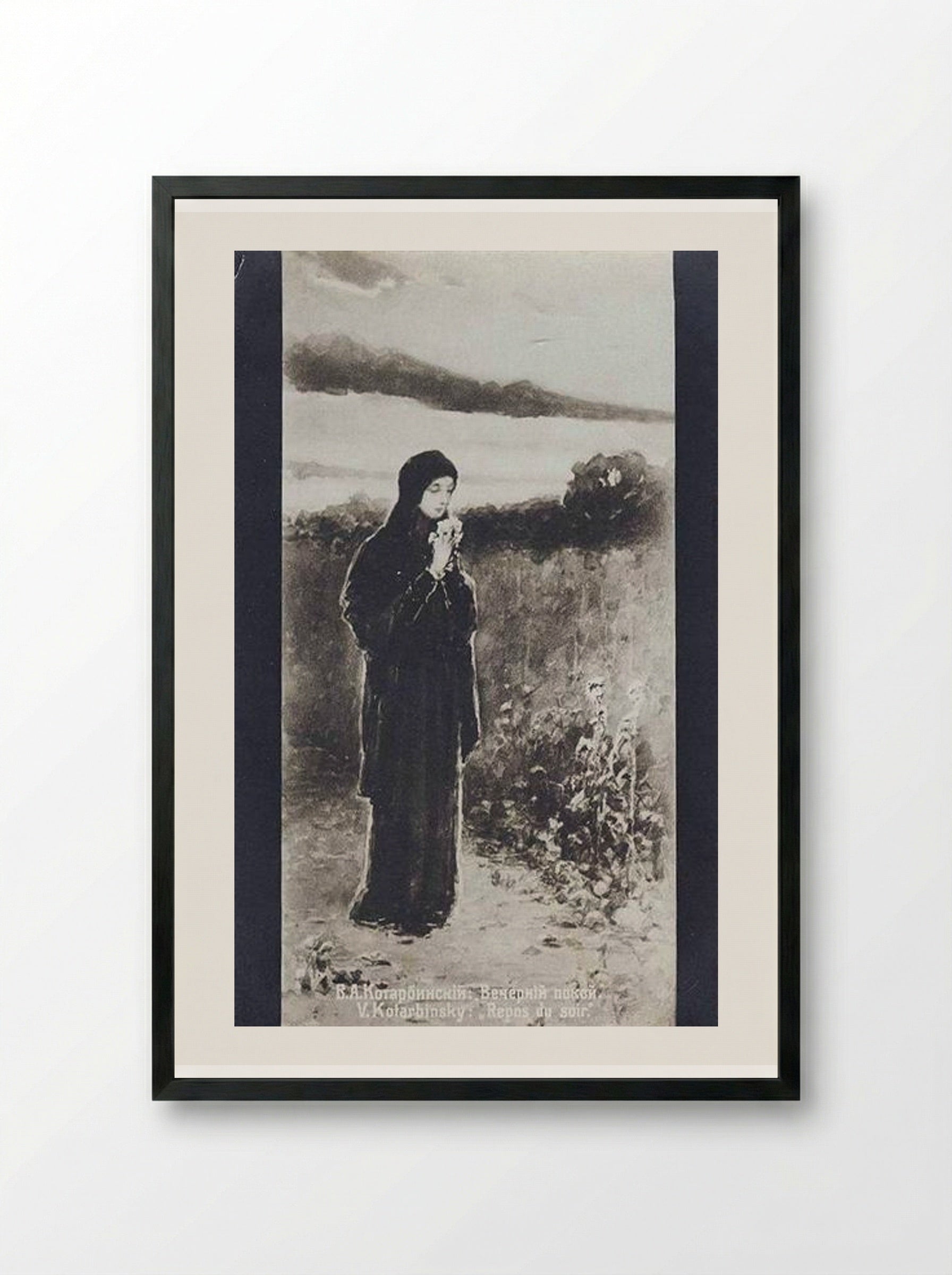 Evening Peace - Wilhelm Kotarbinski - Framed Print Black