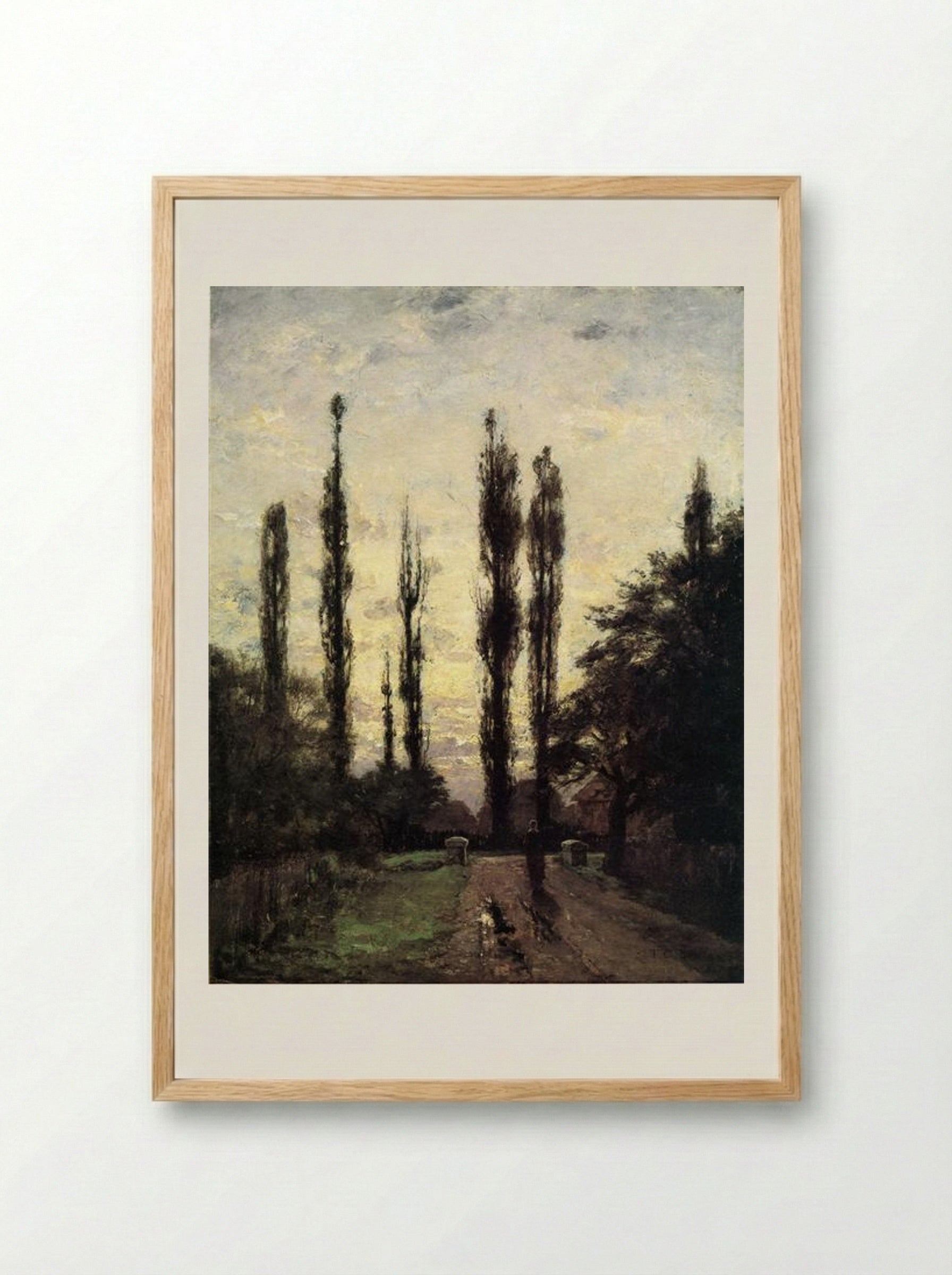 Evening, Poplars - T. C. Steele - Framed Print Wood