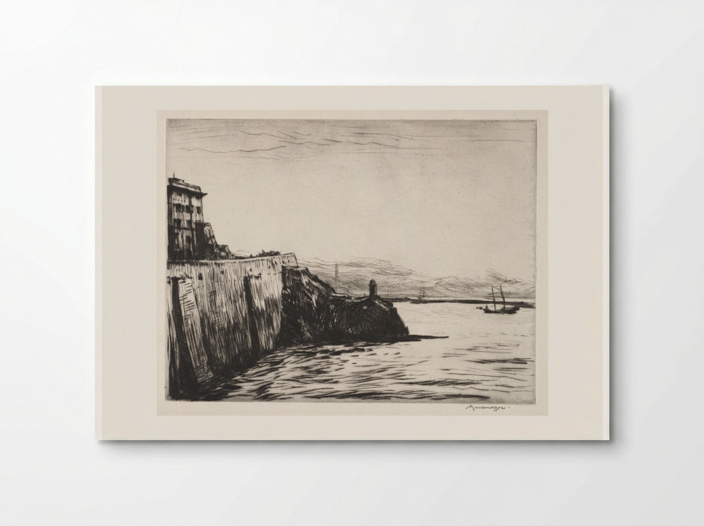 Evening, Port of Genoa - Muirhead Bone - Poster