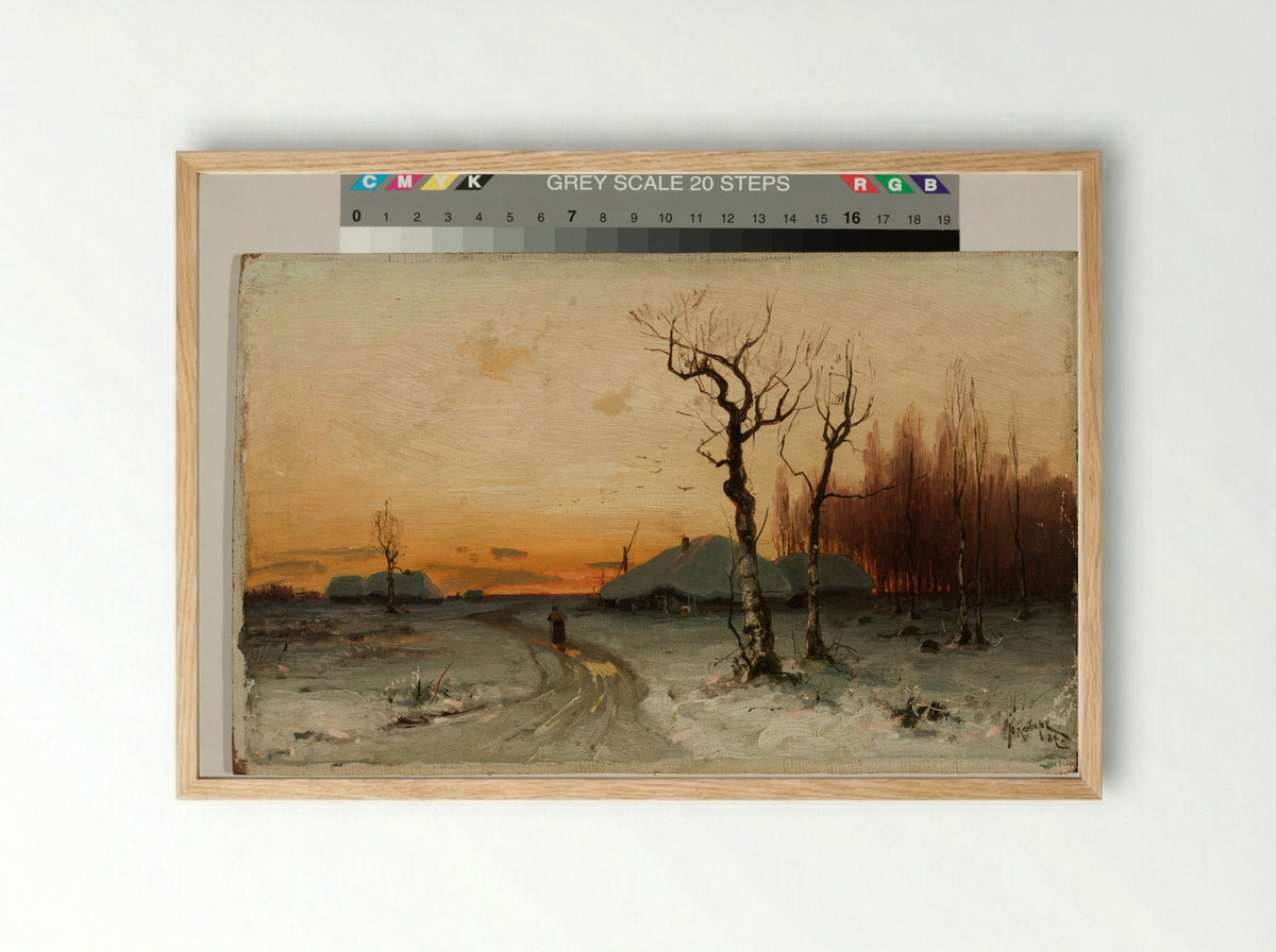 Evening Scenery - Julius Sergius von Klever - Framed Print Wood