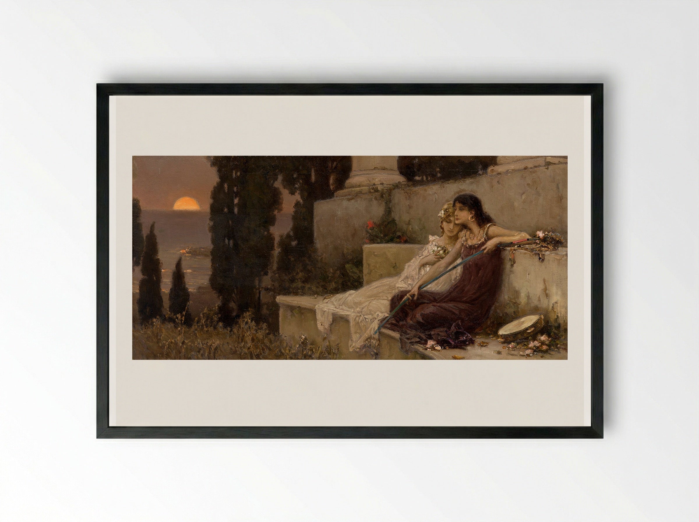 Evening Silence - Wilhelm Kotarbinski - Framed Print Black