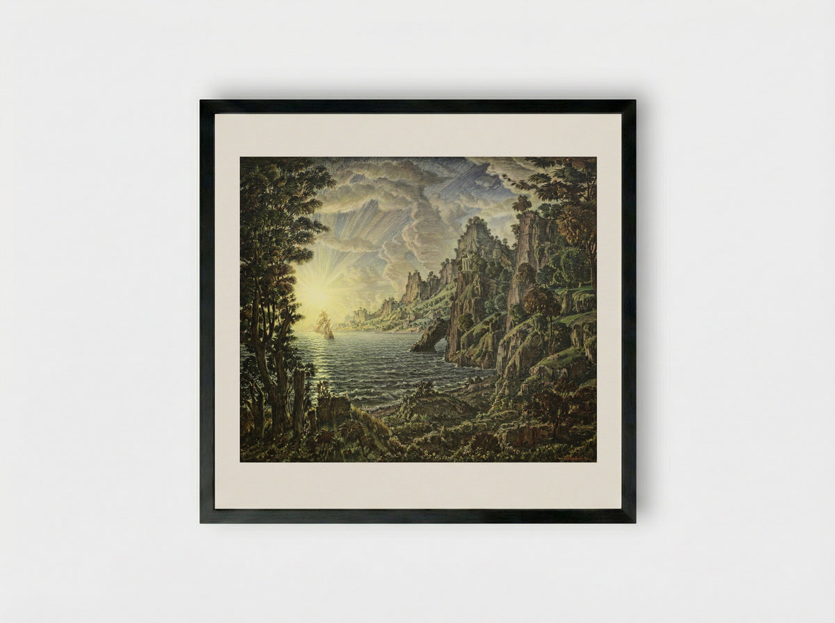 Evening Sun - Konstantin Bogaevsky - Framed Print Black