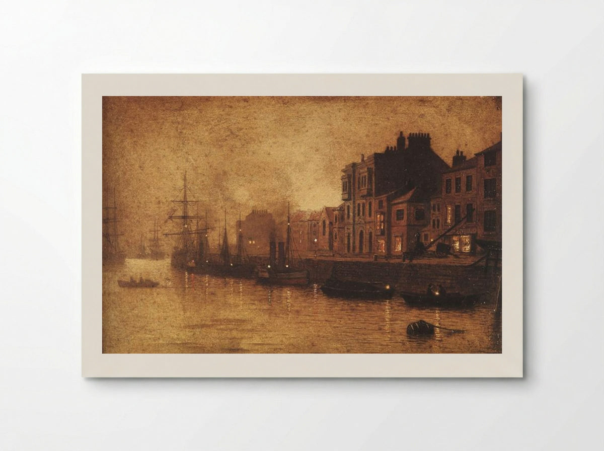 Evening, Whitby Harbour - John Atkinson Grimshaw - Poster