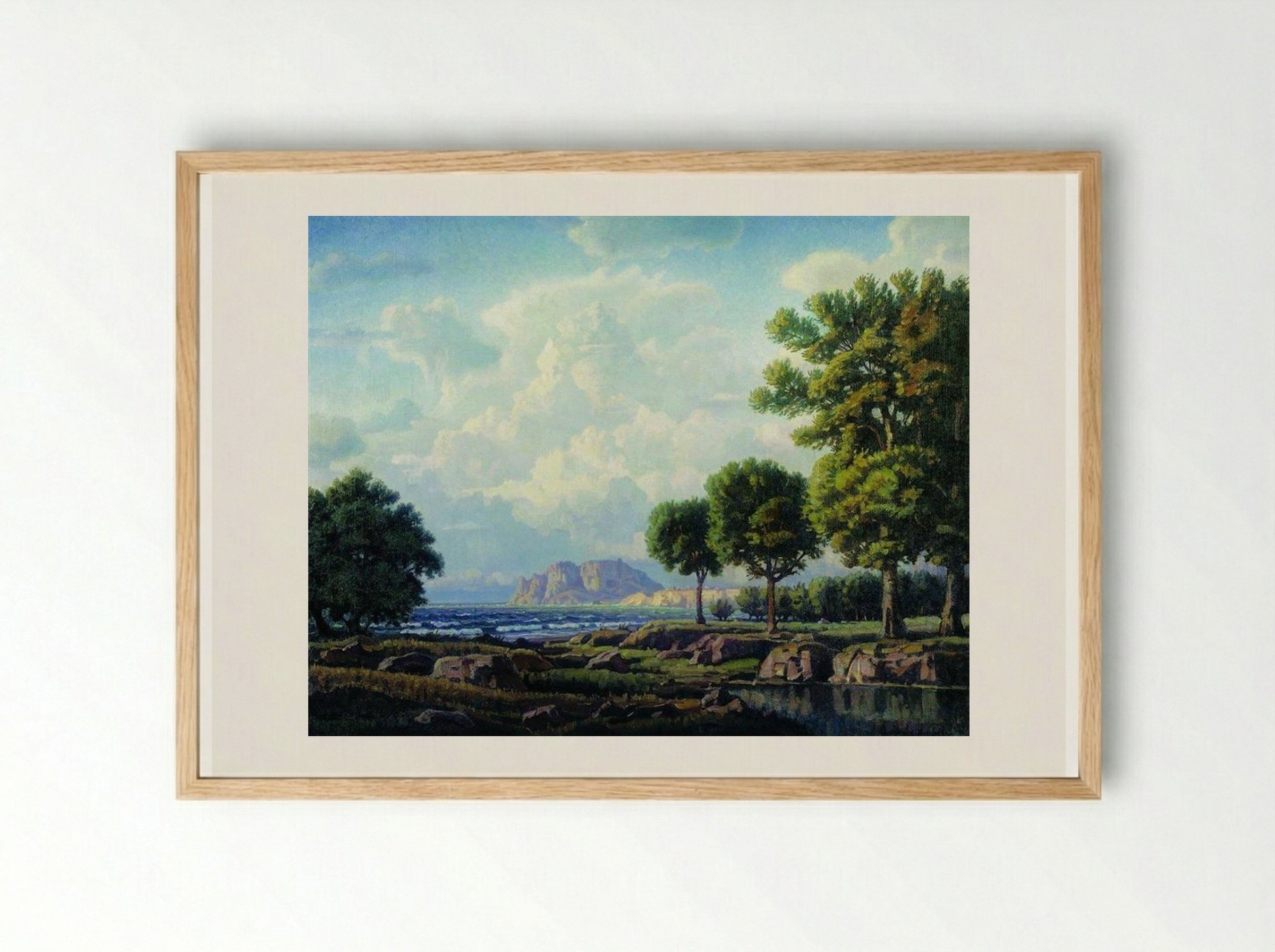 Evening at the Sea - Konstantin Bogaevsky - Framed Print Wood
