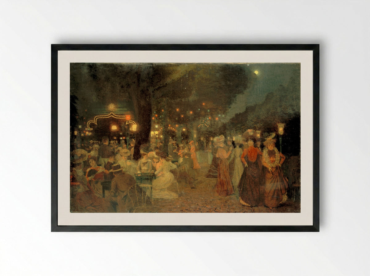 Evening in the Park - Dario Viterbo - Framed Print Black