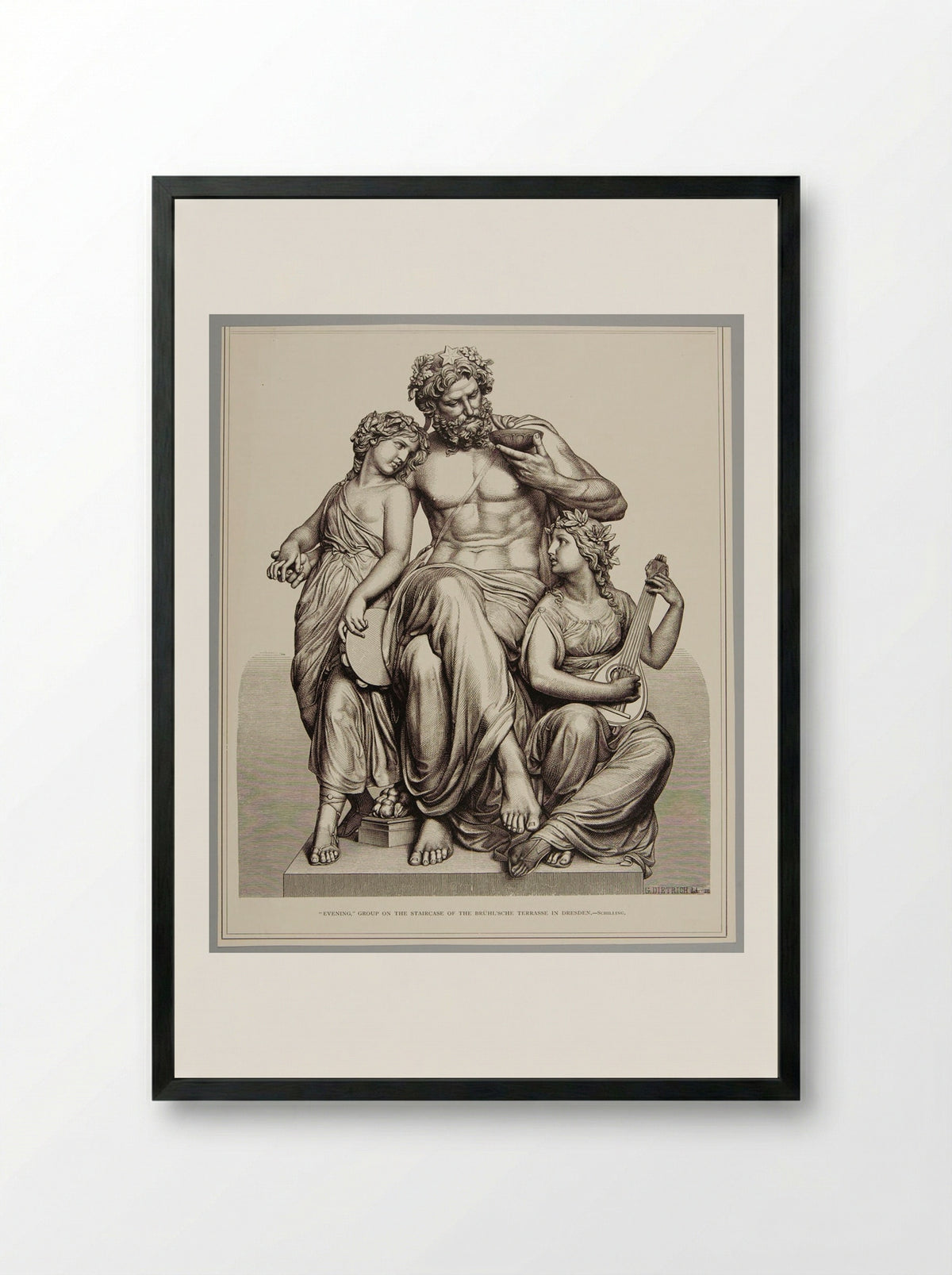 Evening - Gotthold Dietrich - Framed Print Black