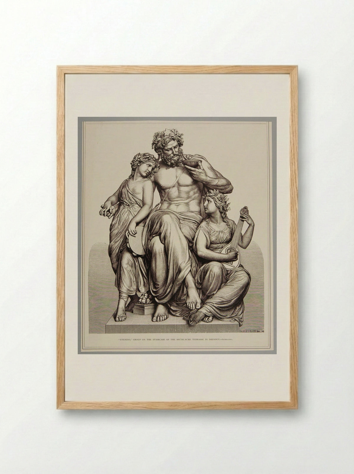 Evening - Gotthold Dietrich - Framed Print Wood