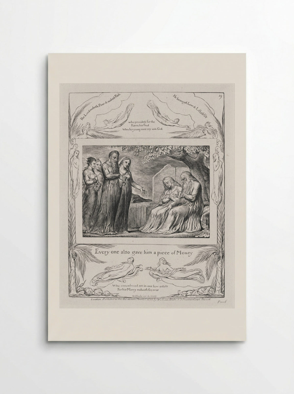 Everyone also gave him a piece of money - William Blake - Poster