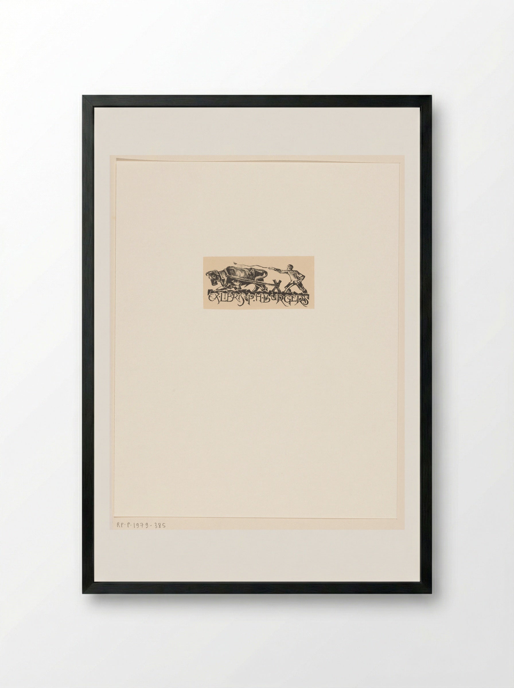 Ex libris van P.H. Burgers - Richard Nicolaüs Roland Holst - Framed Print Black