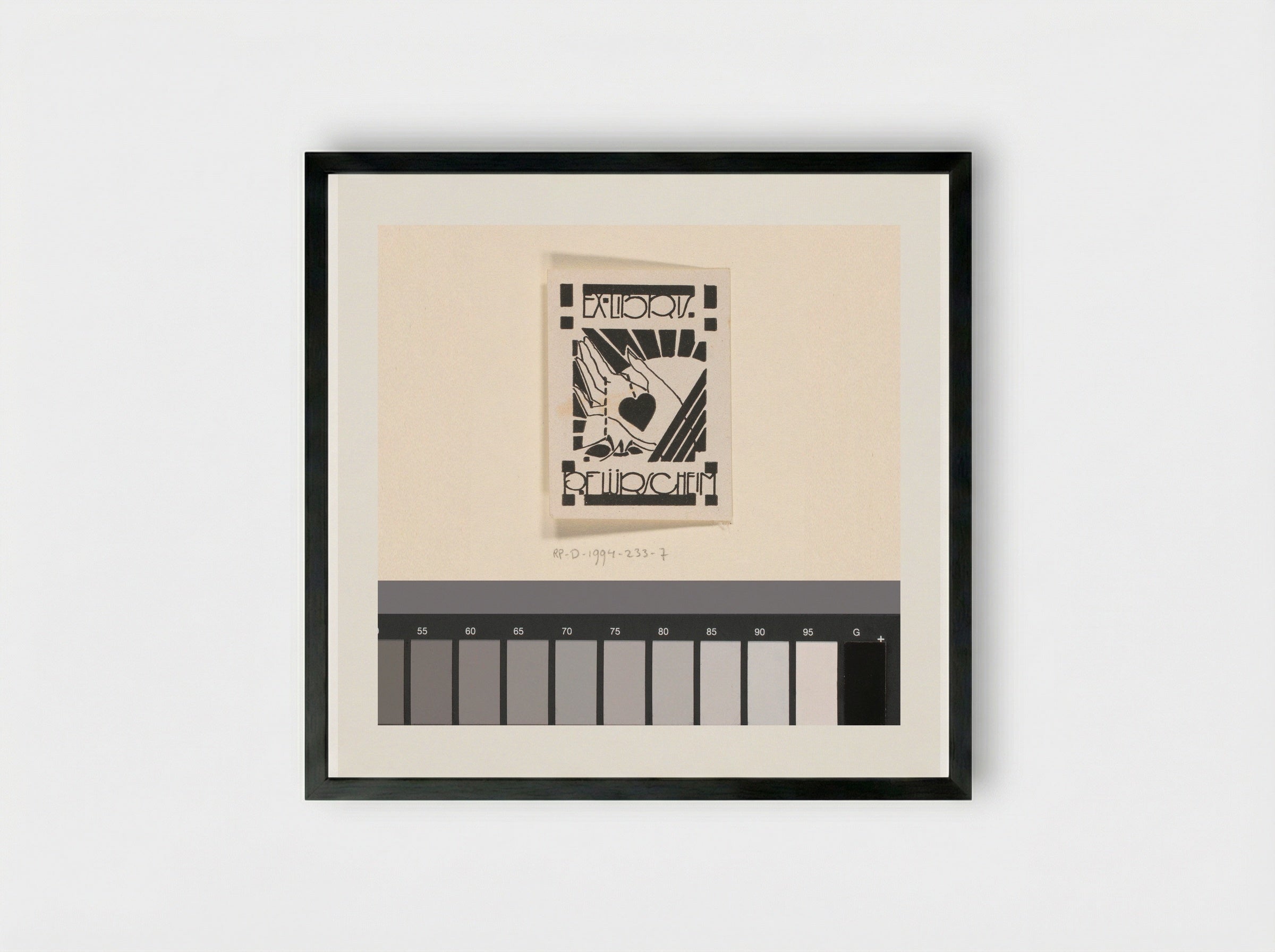 Ex libris van P. Flürscheim - Reijer Stolk - Framed Print Black