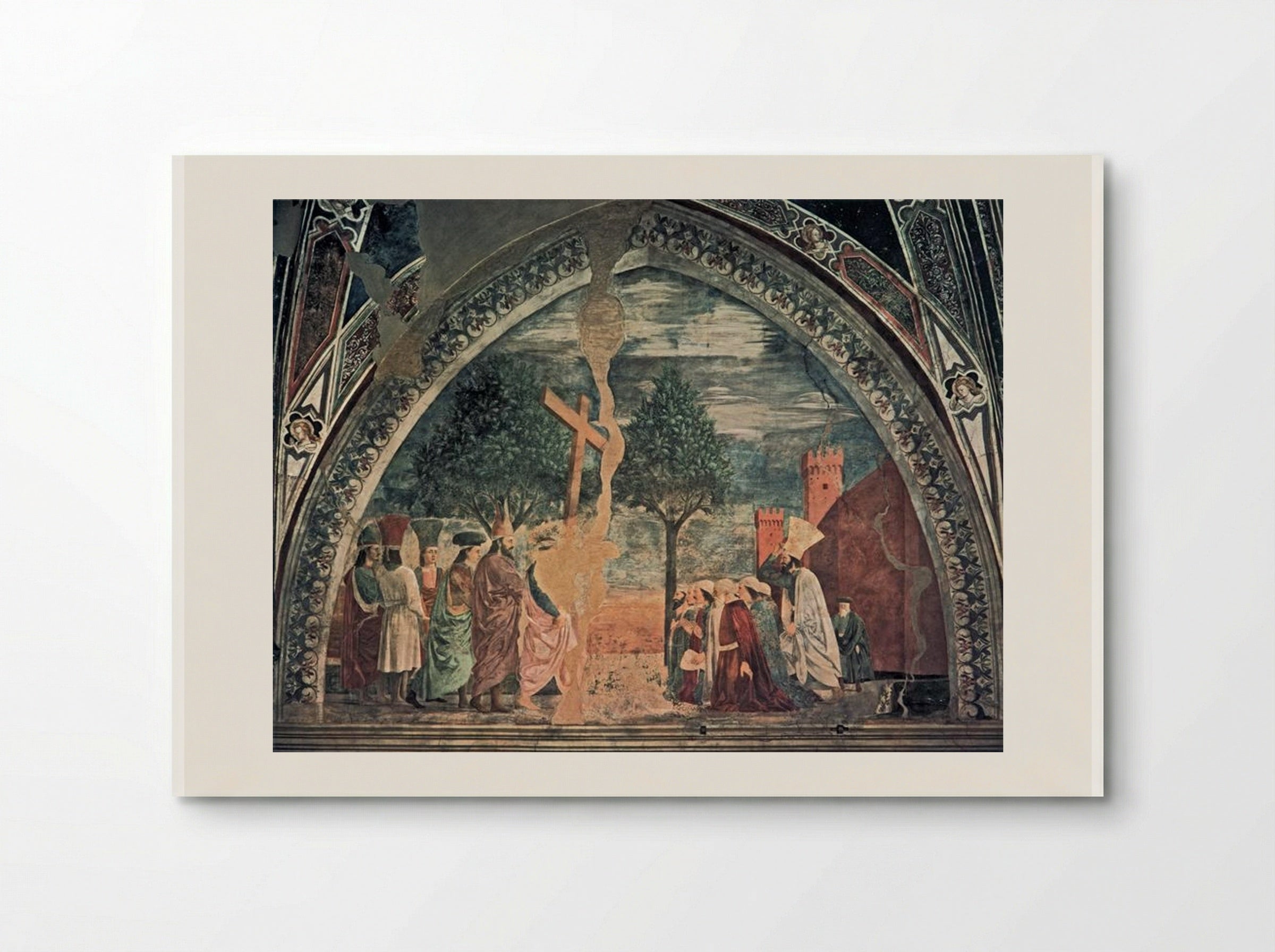 Exaltation of the Cross: Heraclius enters Jerusalem with the Cross - Piero della Francesca - Poster