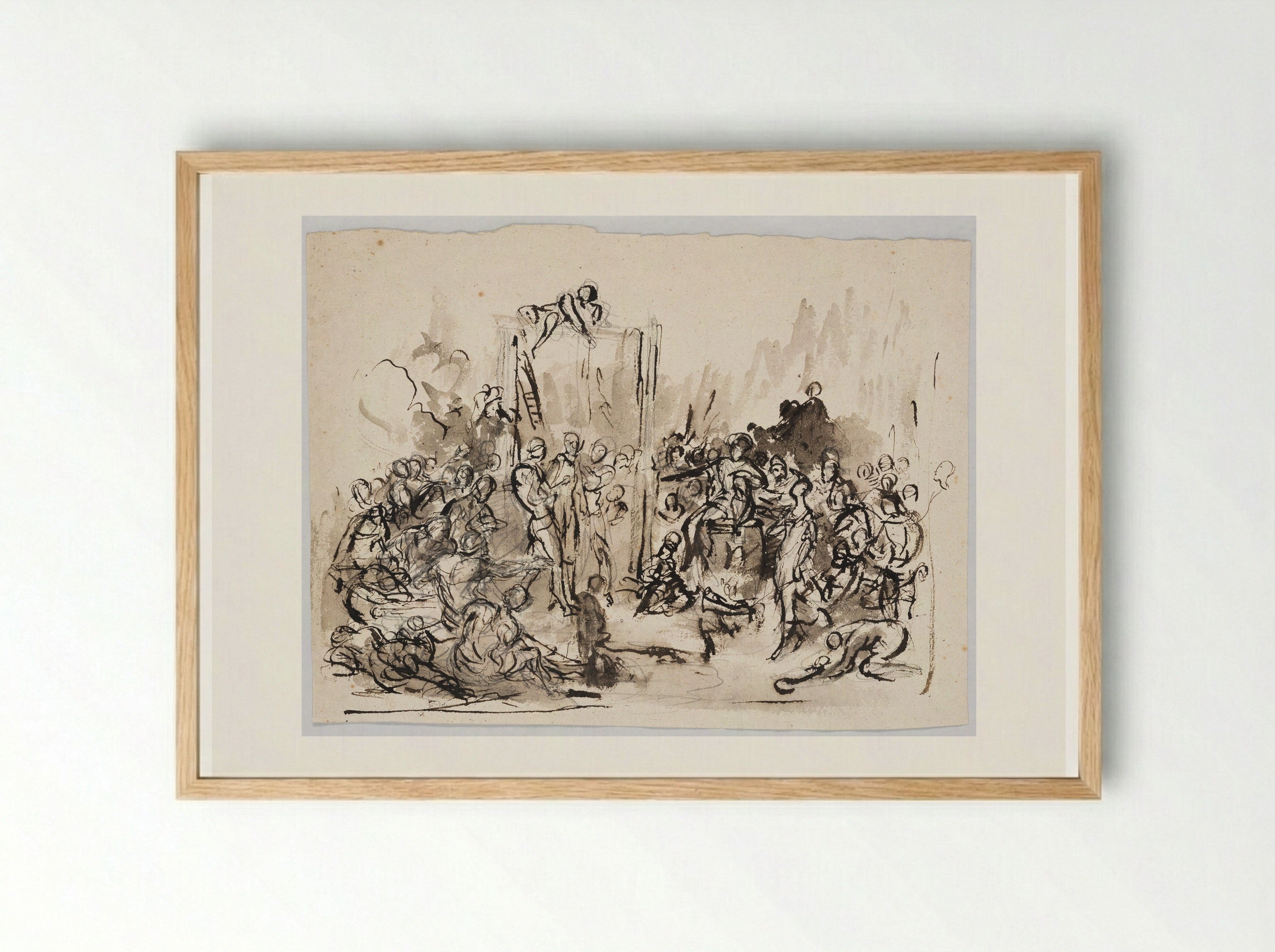 Execution Scene - Denis-Auguste-Marie Raffet - Framed Print Wood