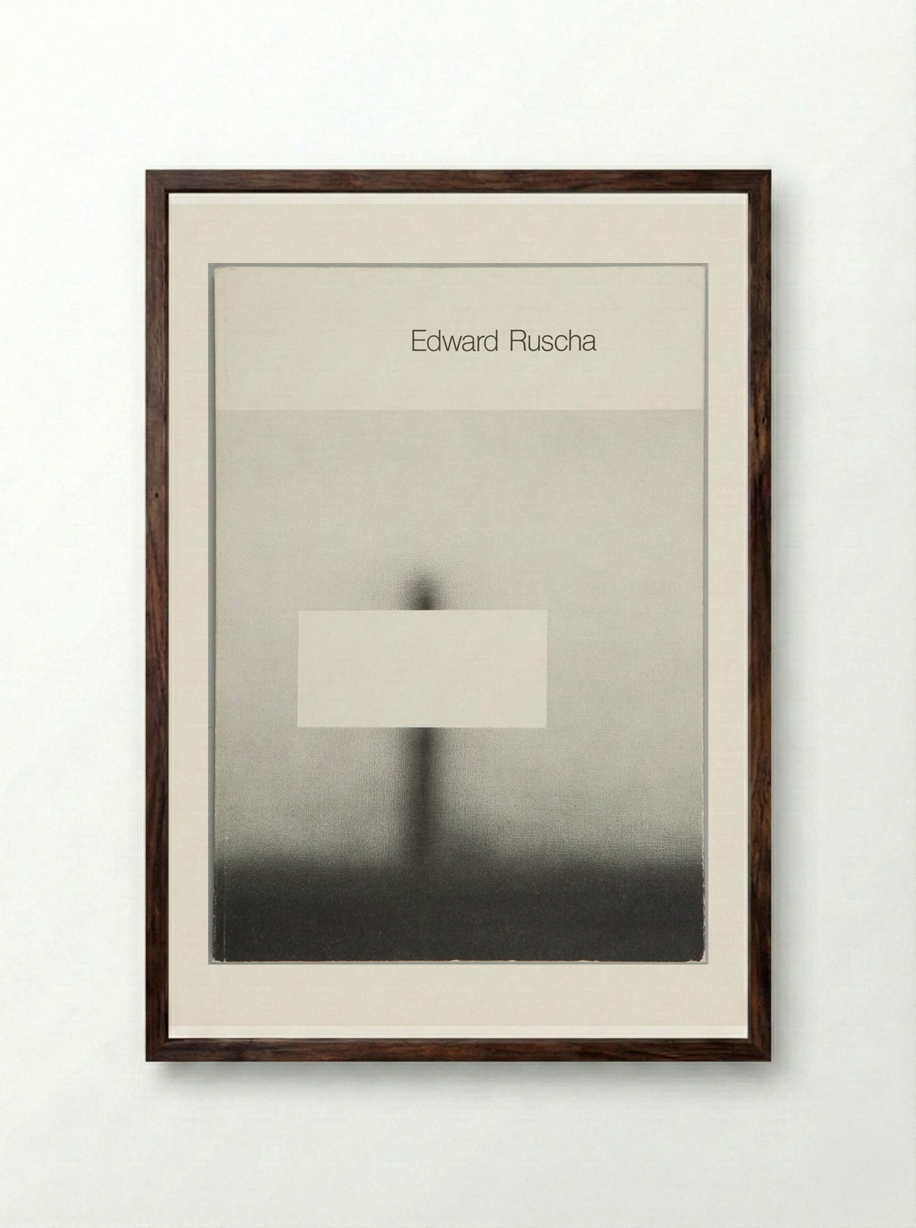 Exhibition Catalogue Cover - Edward Ruscha - Framed Print Dark Wood