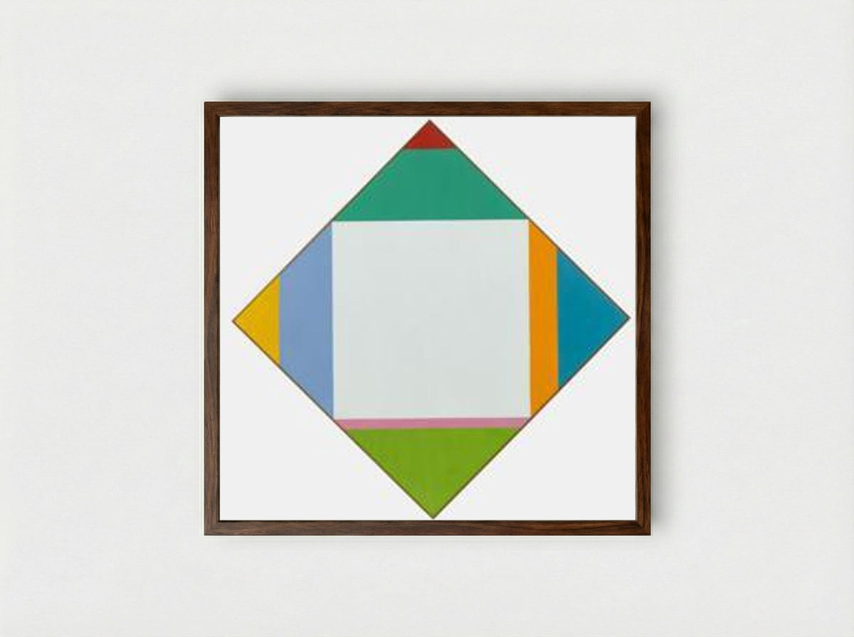 Expansion in Four Directions - Max Bill - Framed Print Dark Wood