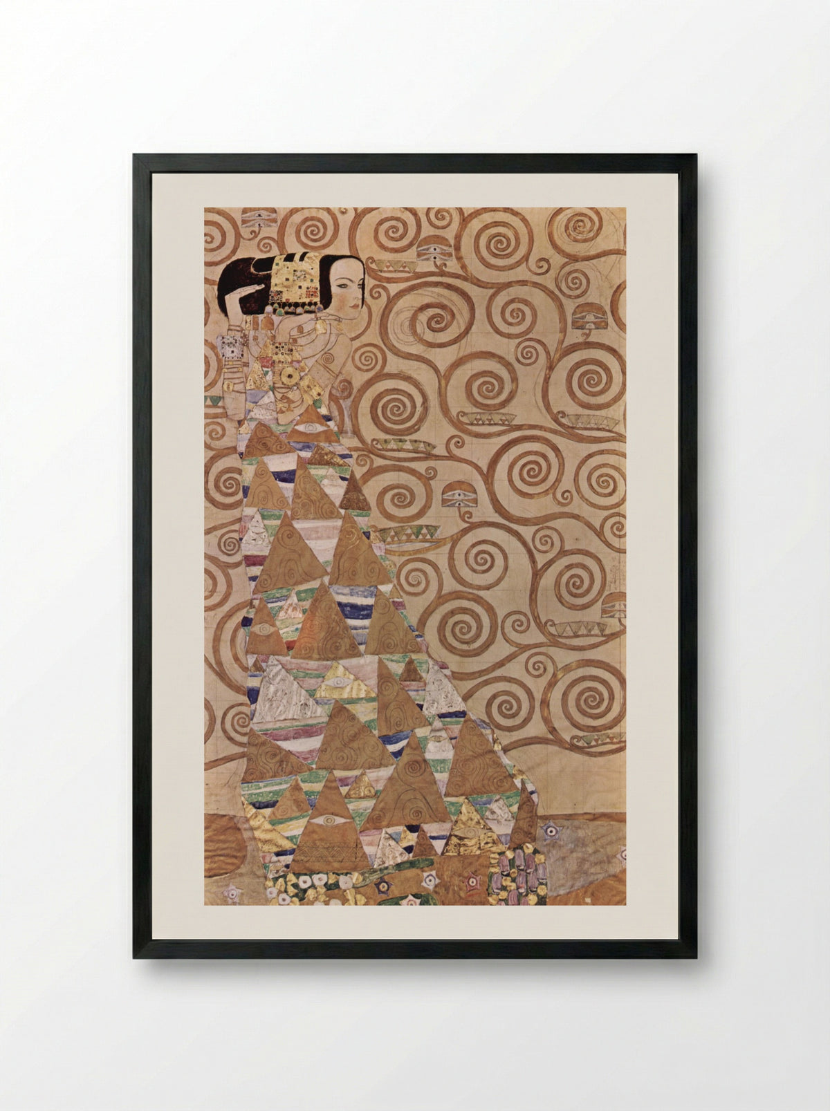 Expectation - Gustav Klimt - Framed Print Black