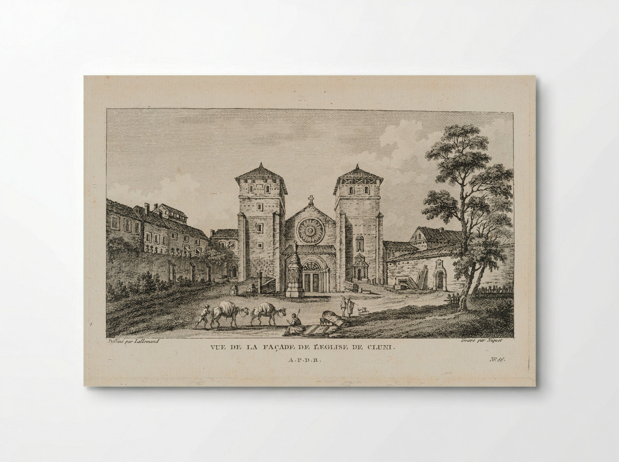 Exterior View of the Abbey of Cluny - Claude Niquet - Poster