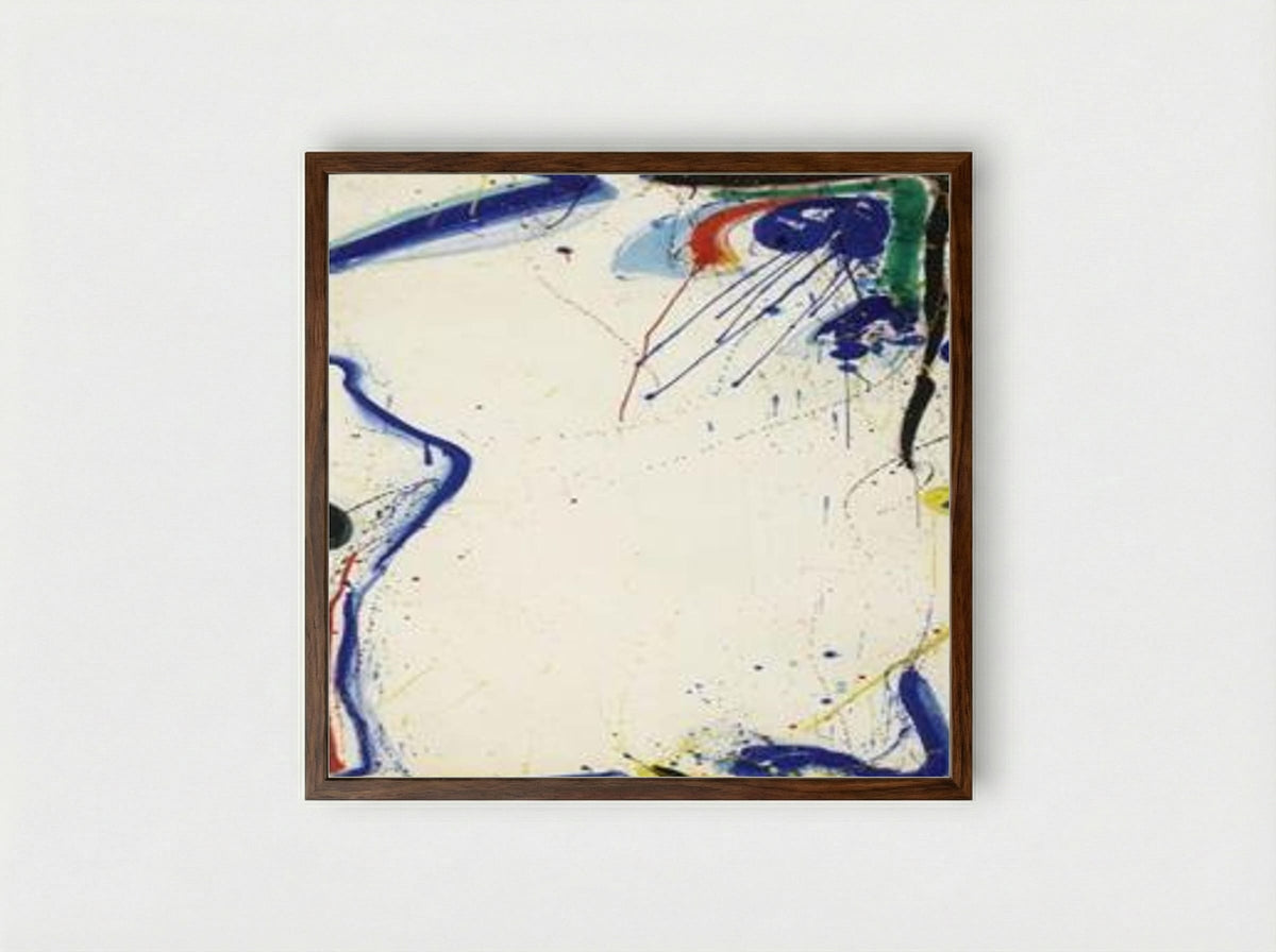 Eye of Zengai - Sam Francis - Framed Print Dark Wood