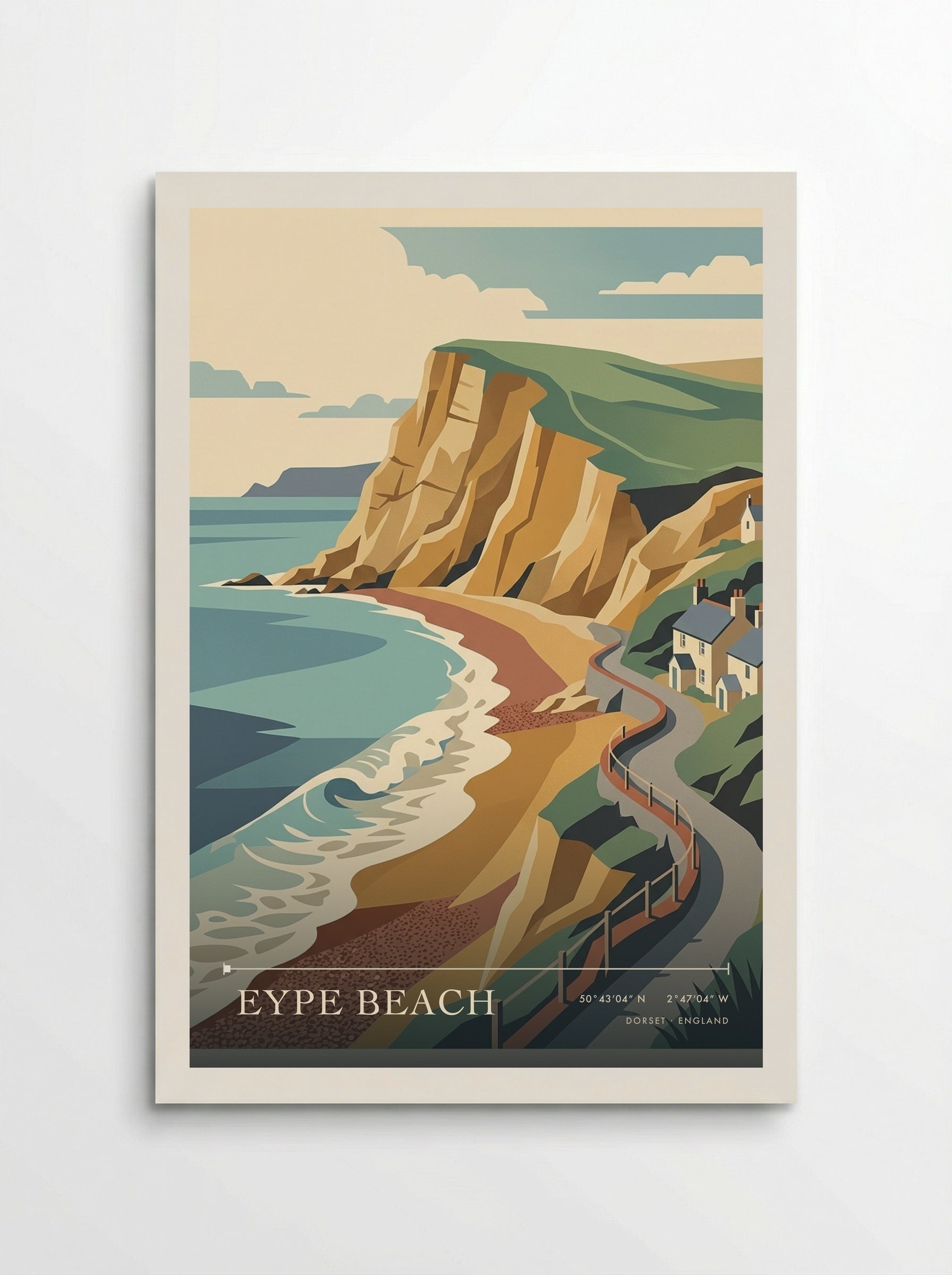 Eype Beach Dorset England Travel Poster - Poster