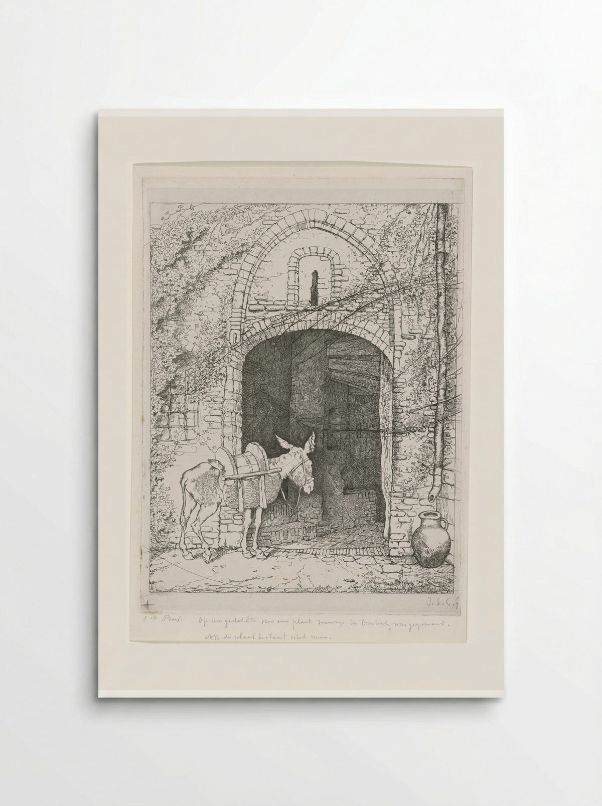 Ezel voor zijn stal - Jacobus Ludovicus Cornet - Poster