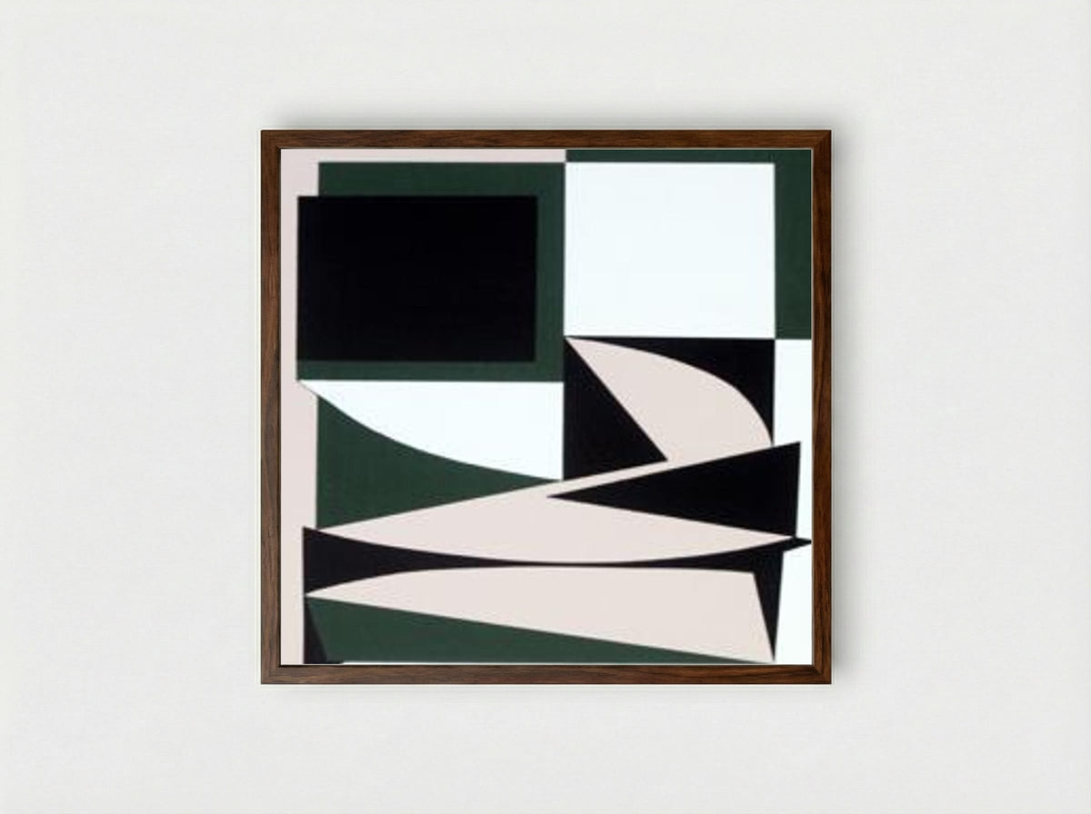 Ezinor - Victor Vasarely - Framed Print Dark Wood
