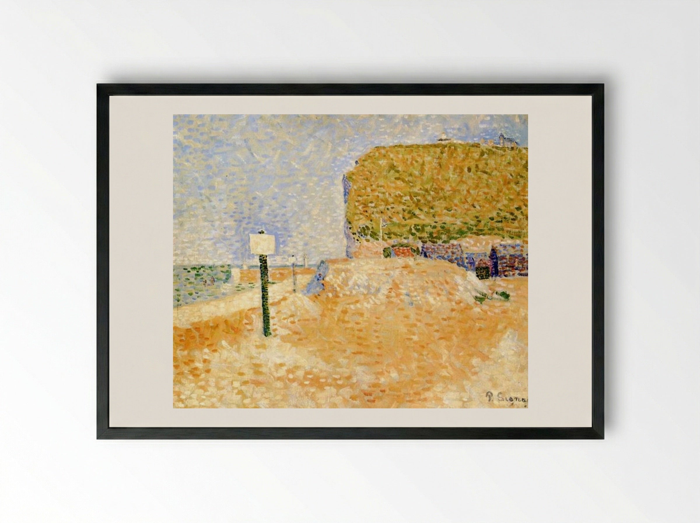Fécamp, Sunshine - Paul Signac - Framed Print Black