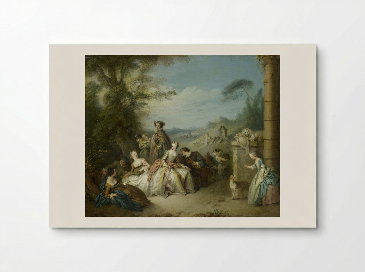 Fête galante in a Landscape - Jean-Baptiste-Joseph Pater - Poster
