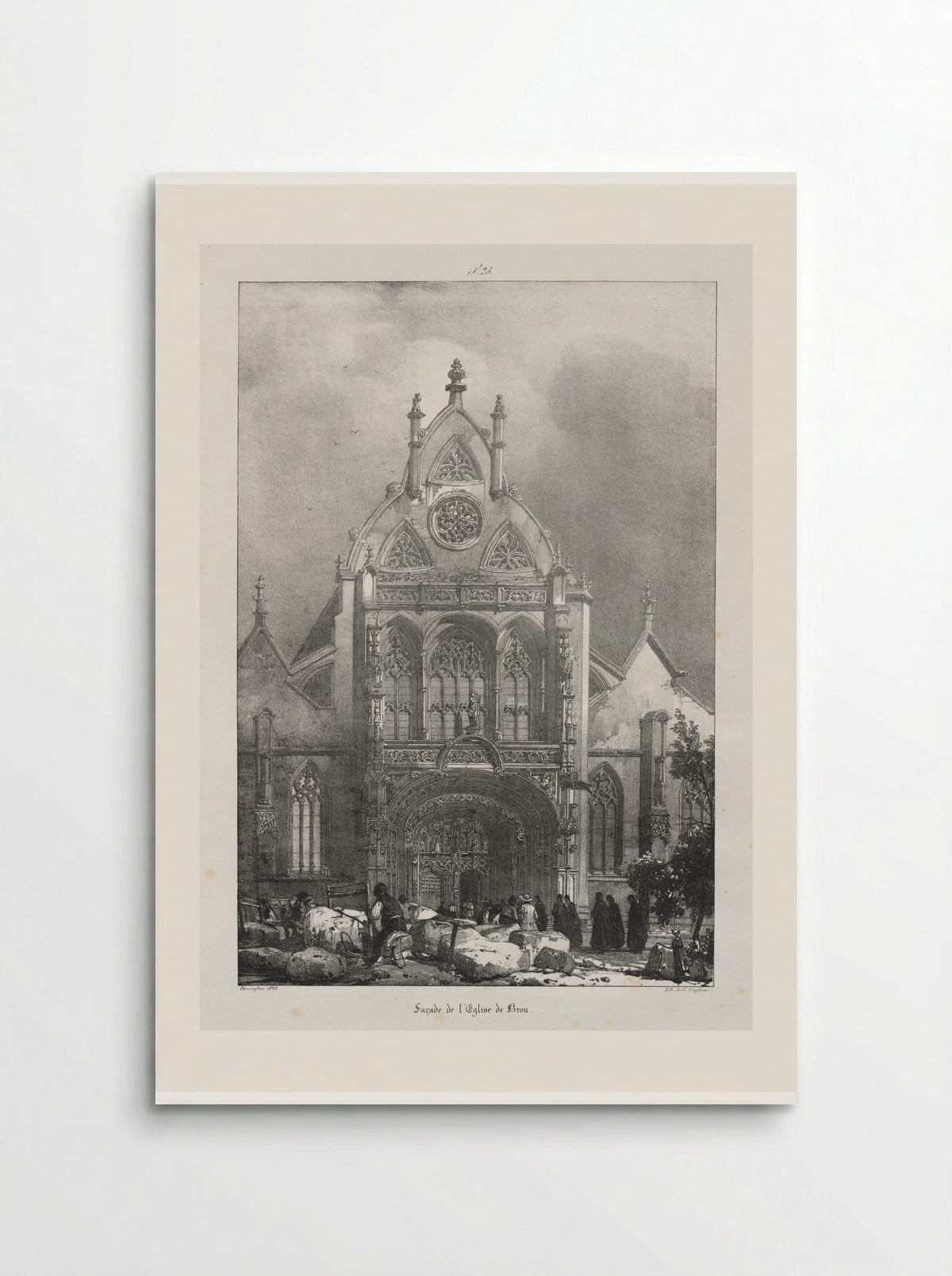 Façade de l'Eglise de Brou - Richard Parkes Bonington - Poster