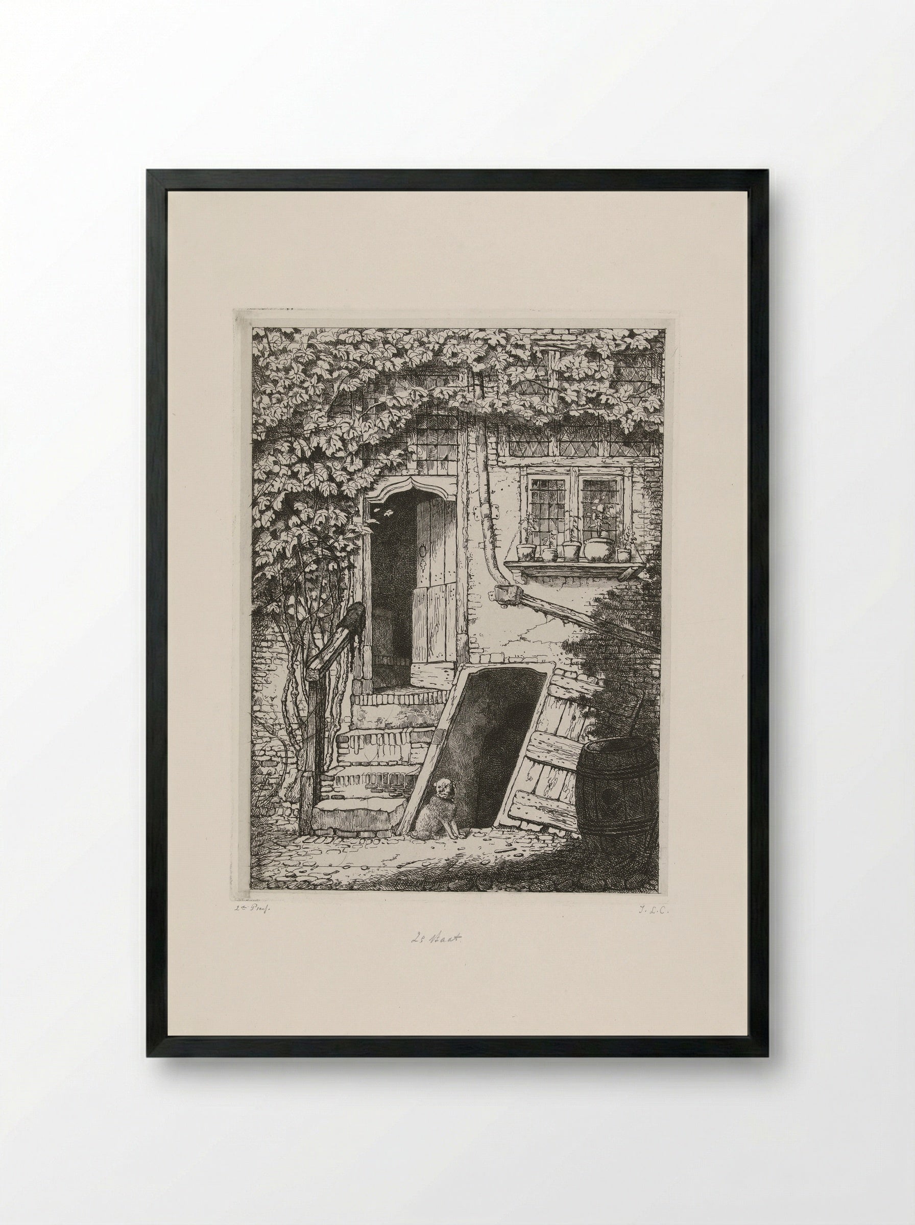 Façade van een huis - Jacobus Ludovicus Cornet - Framed Print Black
